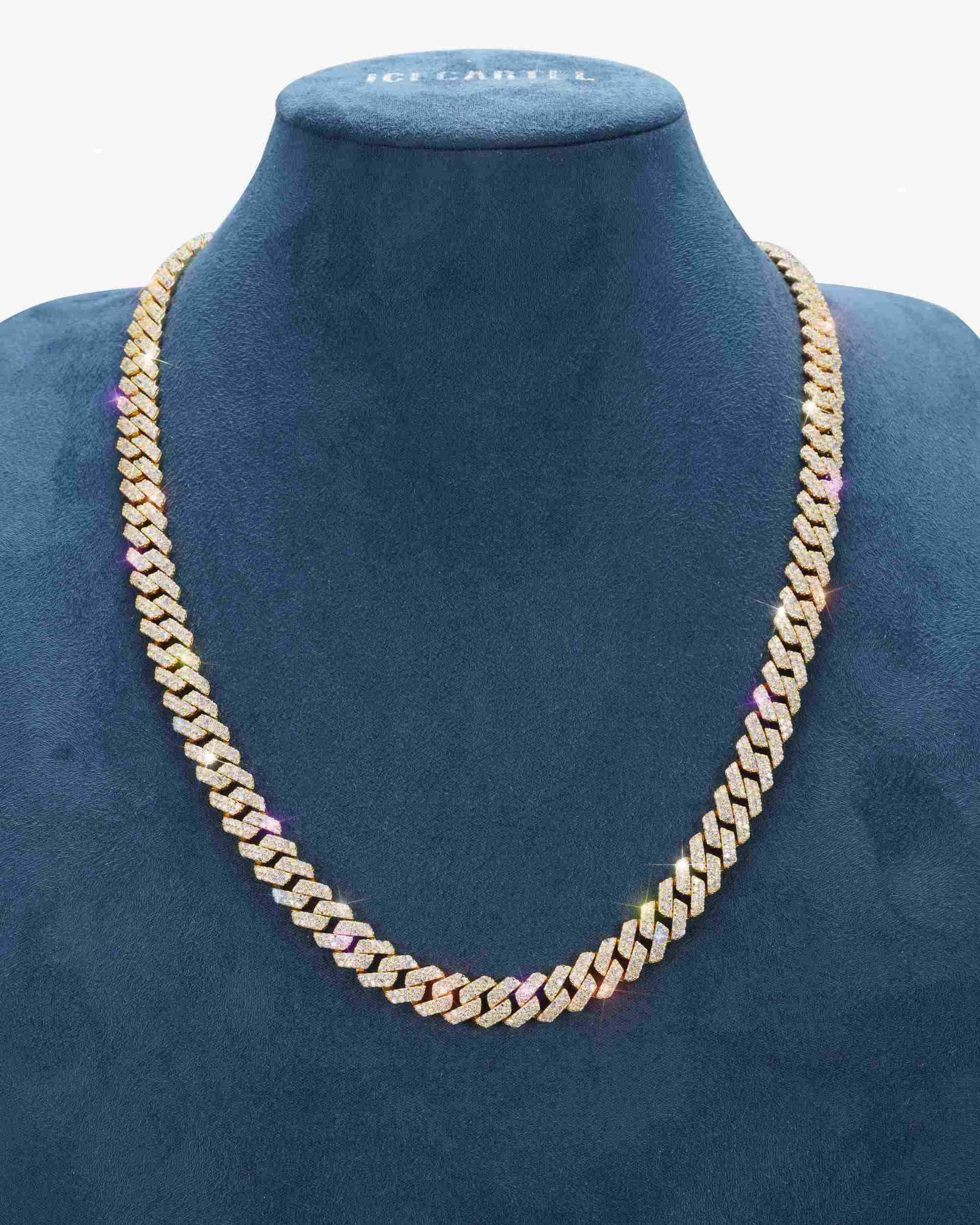 Moissanite Cuban Link Chain 14K Gold (ALL SIZES) (view 25 of 33)