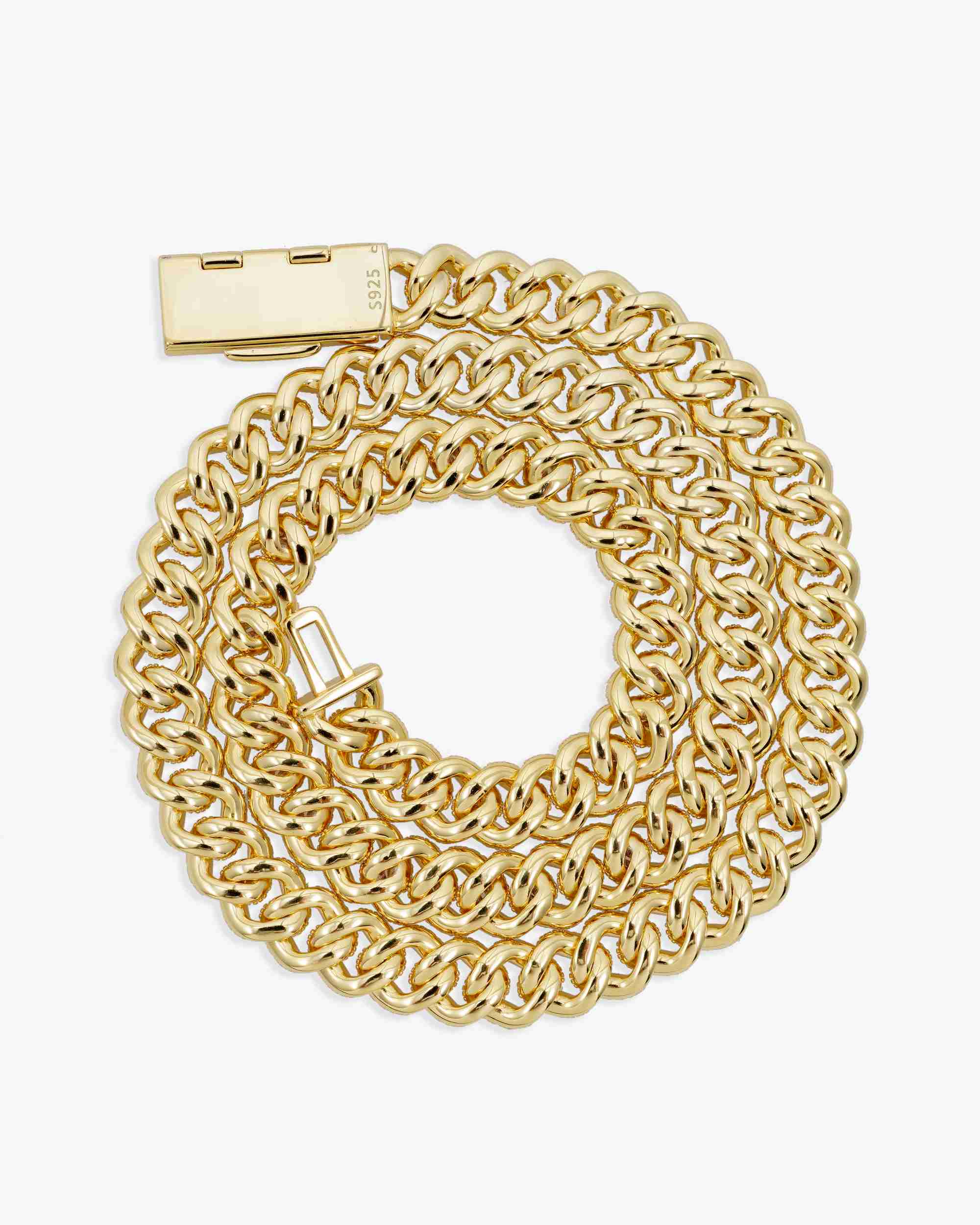 Moissanite Cuban Link Chain 14K Gold (ALL SIZES) (view 26 of 33)