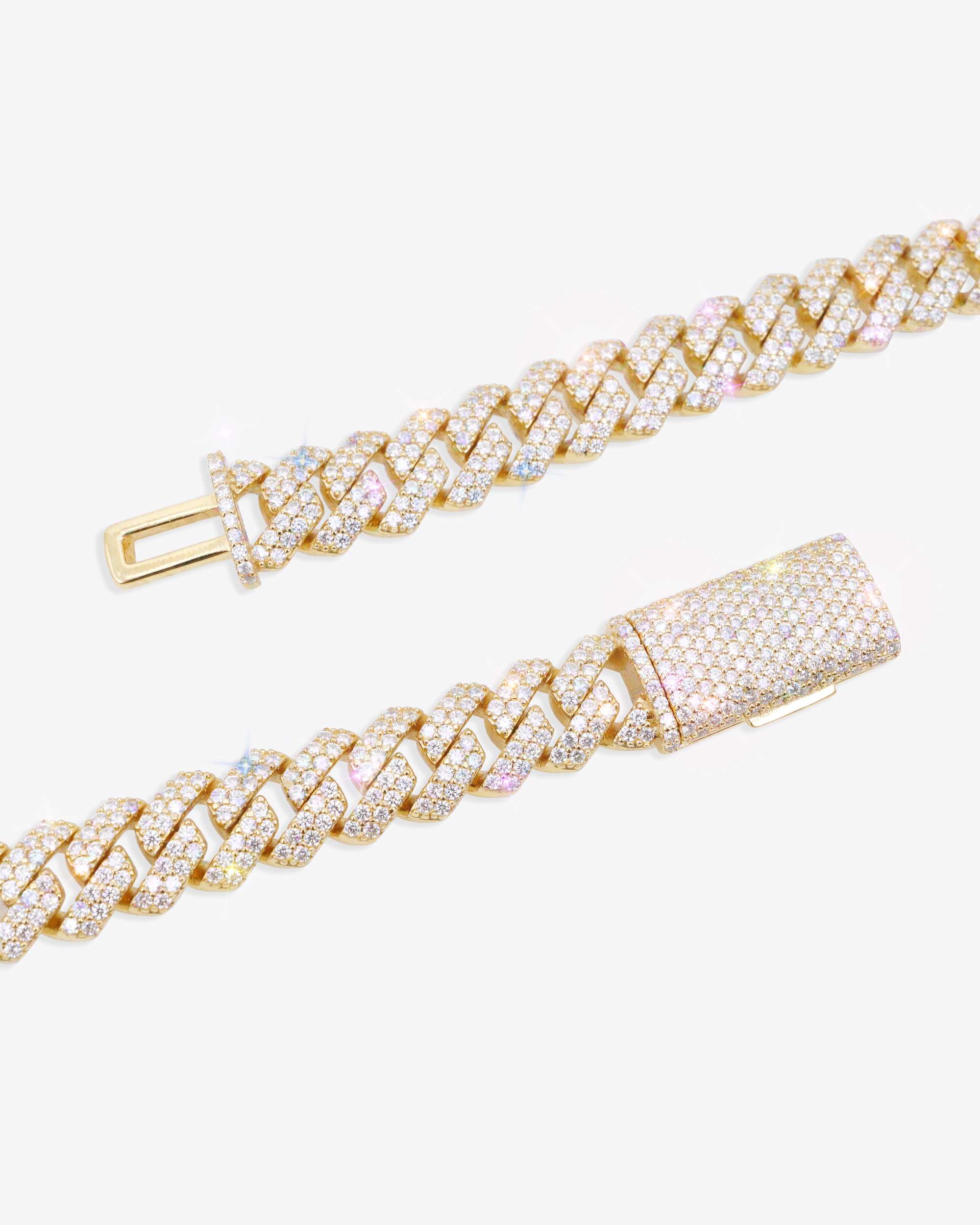 Moissanite Cuban Link Chain 14K Gold (ALL SIZES) (view 27 of 33)