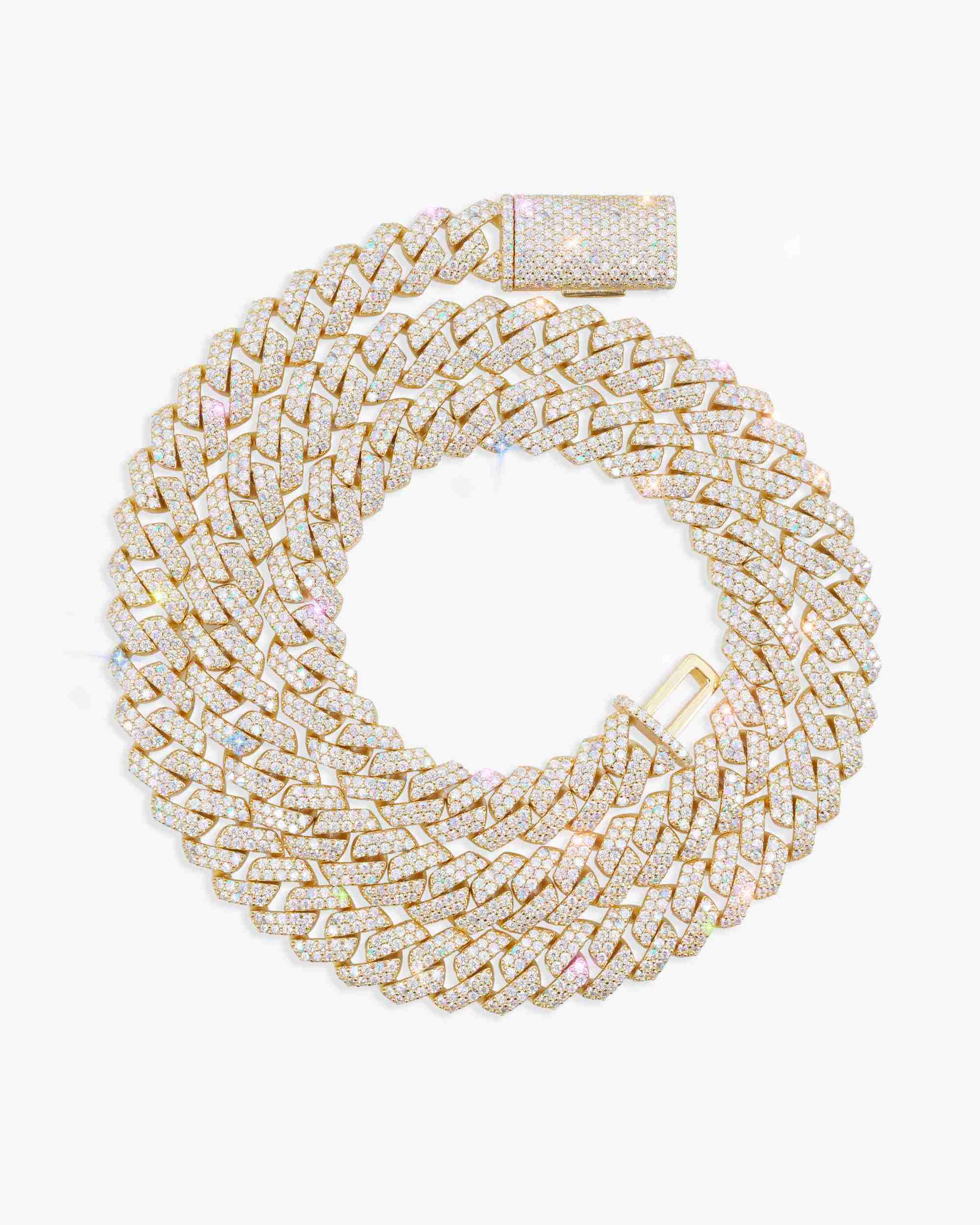 Moissanite Cuban Link Chain 14K Gold (ALL SIZES) (view 28 of 33)