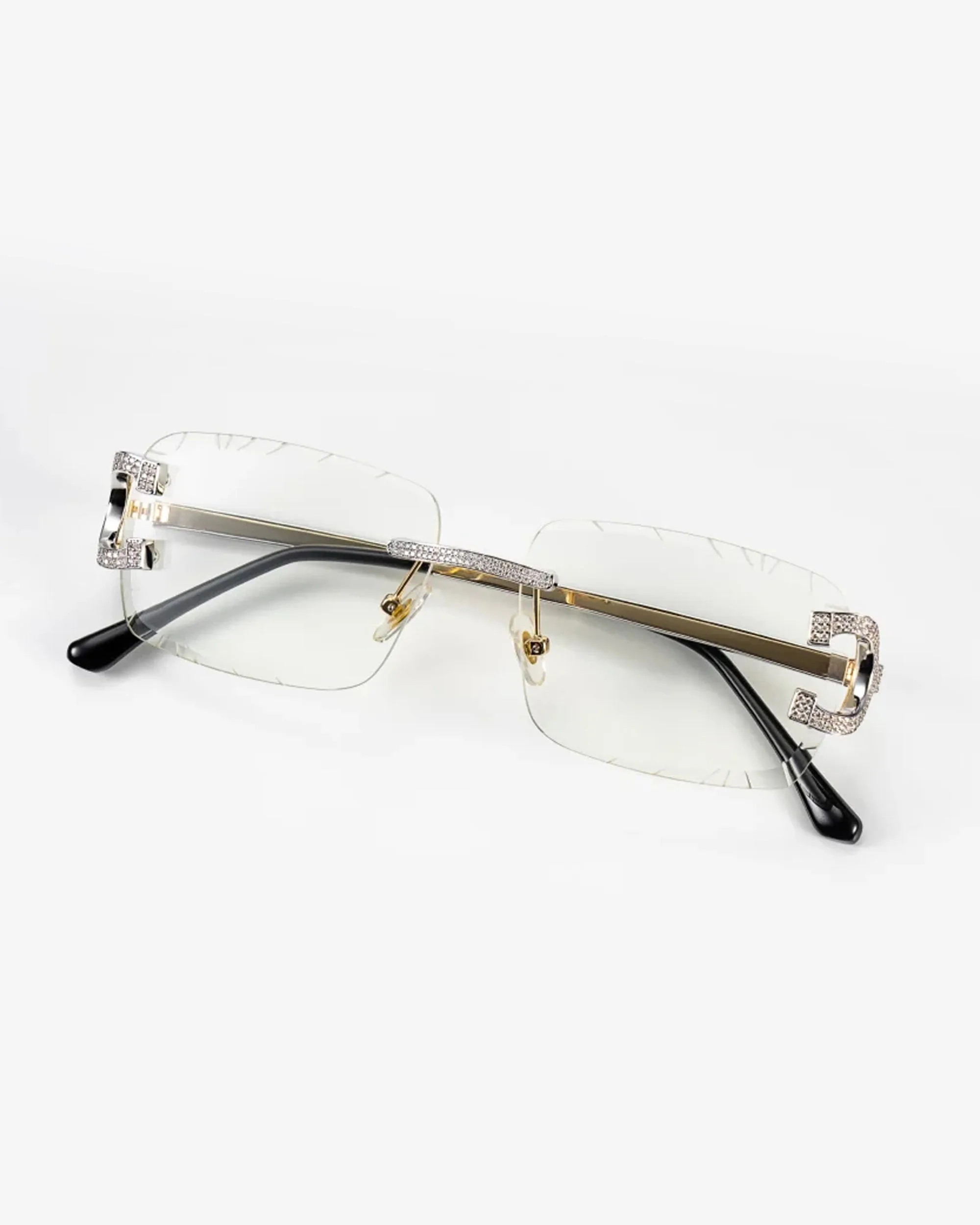 Moissanite Diamond Classic Sunglasses 14K Gold (view 9 of 13)