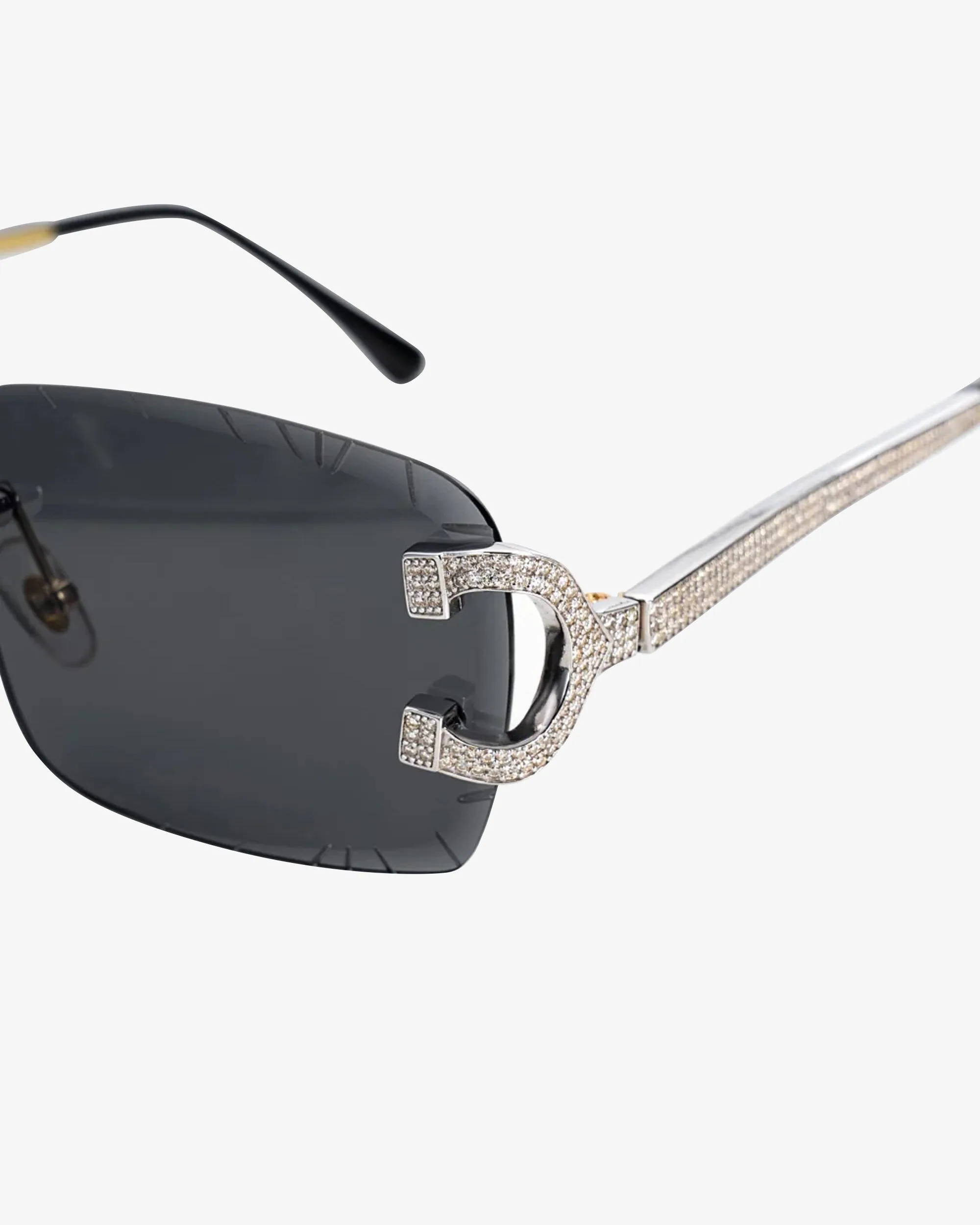 Moissanite Diamond Classic Sunglasses 14K Gold (view 11 of 13)