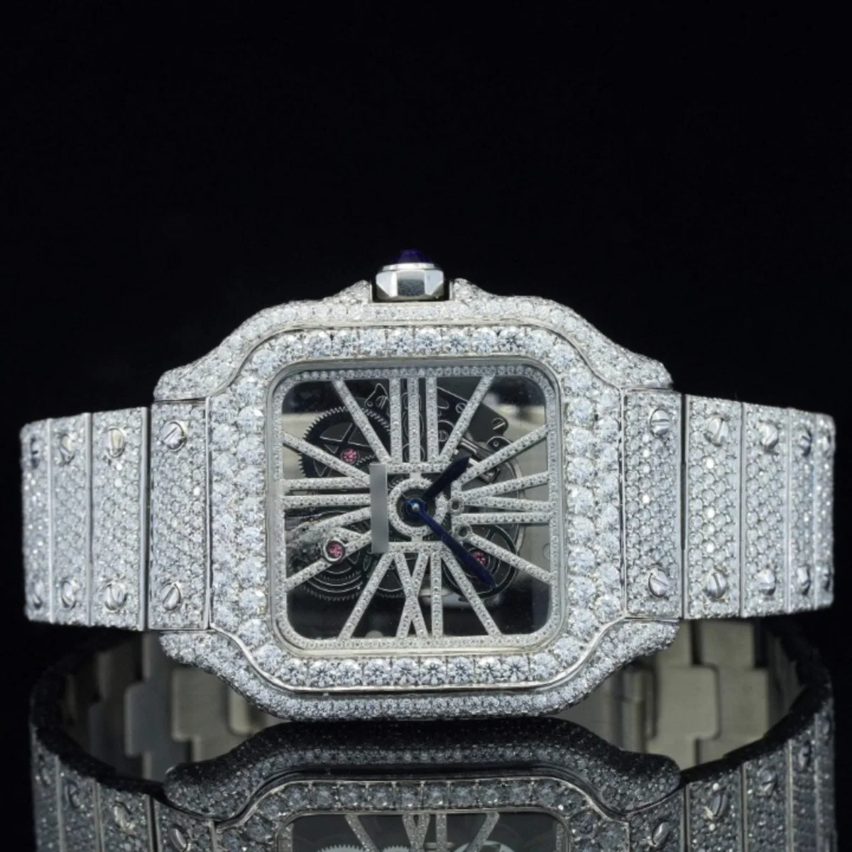 Moissanite Diamond Watch In Unique Style Fully Iced Out Watch Custom (view 2 of 5)