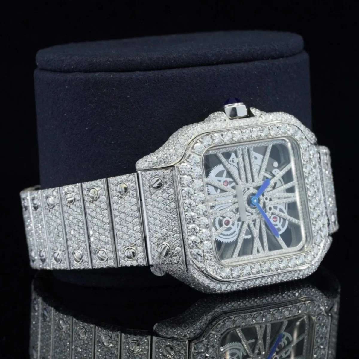 Moissanite Diamond Watch In Unique Style Fully Iced Out Watch Custom (view 3 of 5)