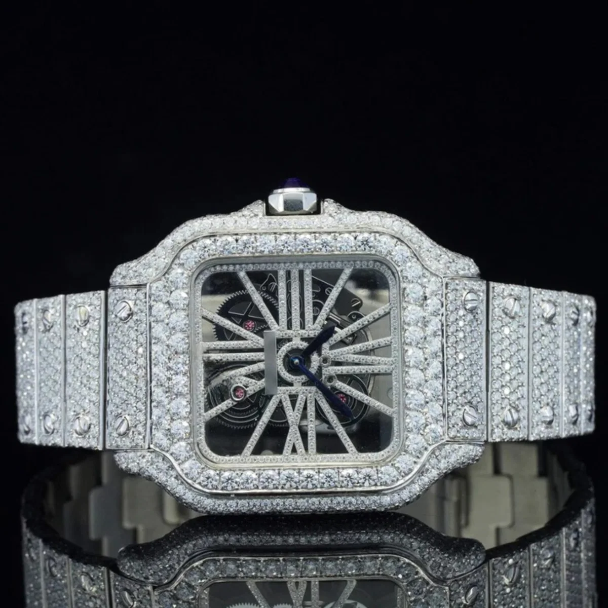Moissanite Diamond Watch In Unique Style Fully Iced Out Watch (view 2 of 5)