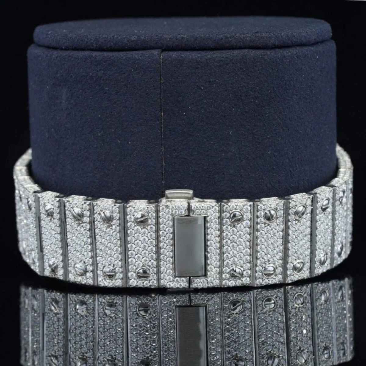 Moissanite Diamond Watch In Unique Style Fully Iced Out Watch (view 5 of 5)