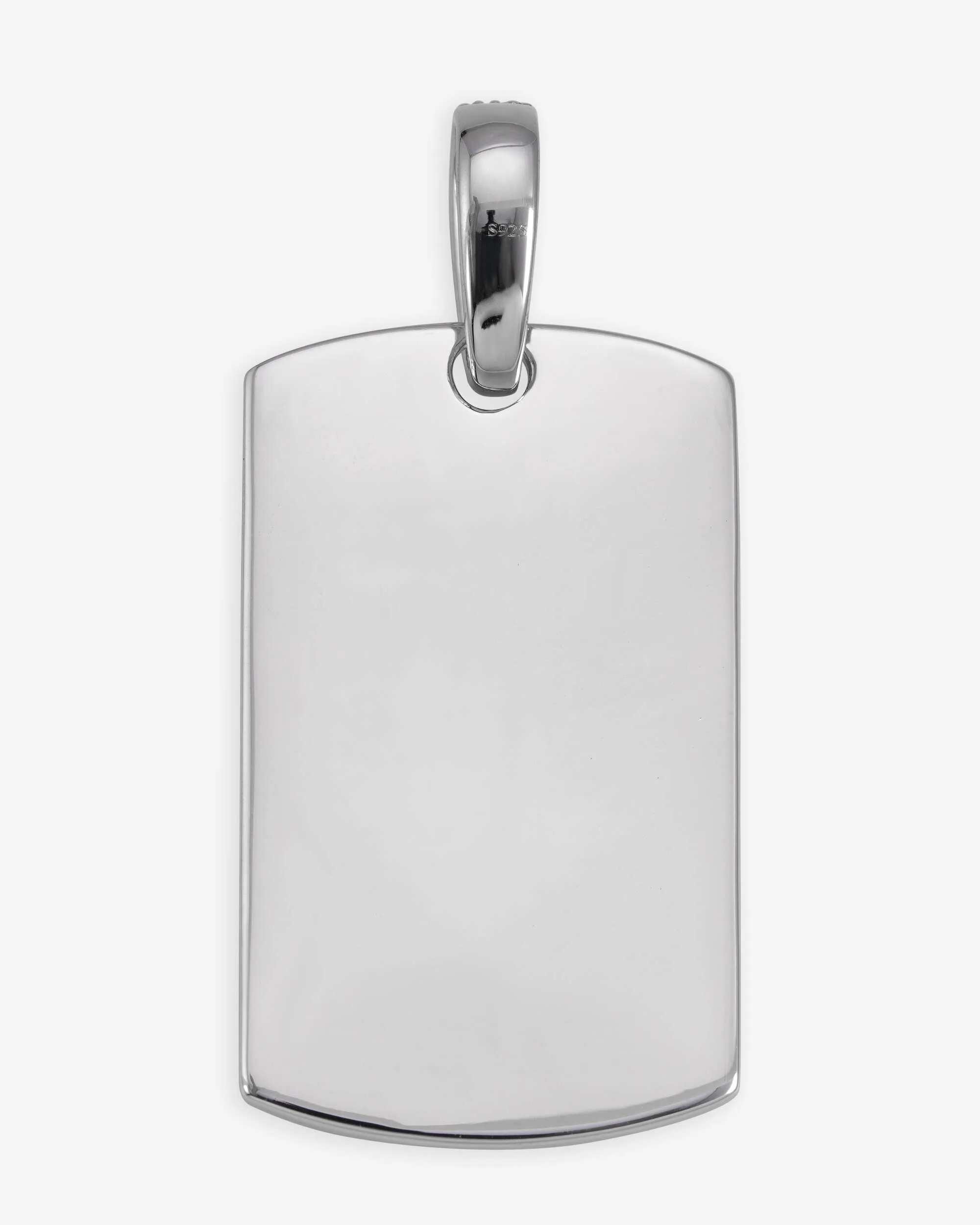 Moissanite Dog Tag Heart Photo Pendant 14K Gold (view 3 of 13)
