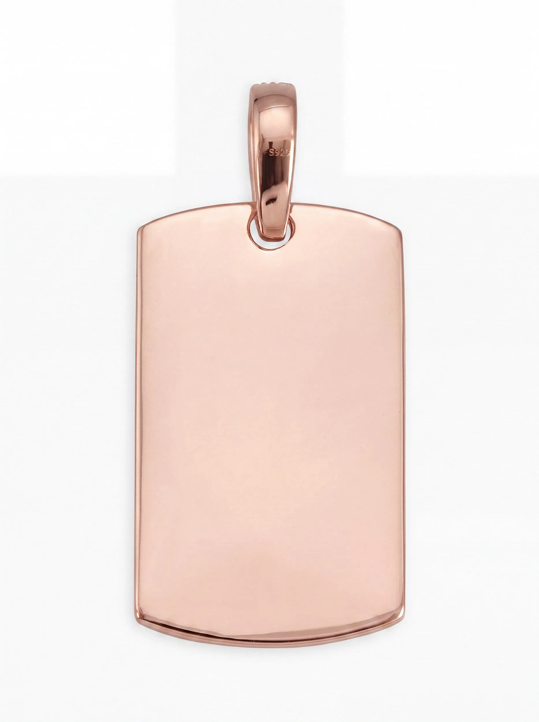 Moissanite Dog Tag Heart Photo Pendant 14K Gold (view 7 of 13)