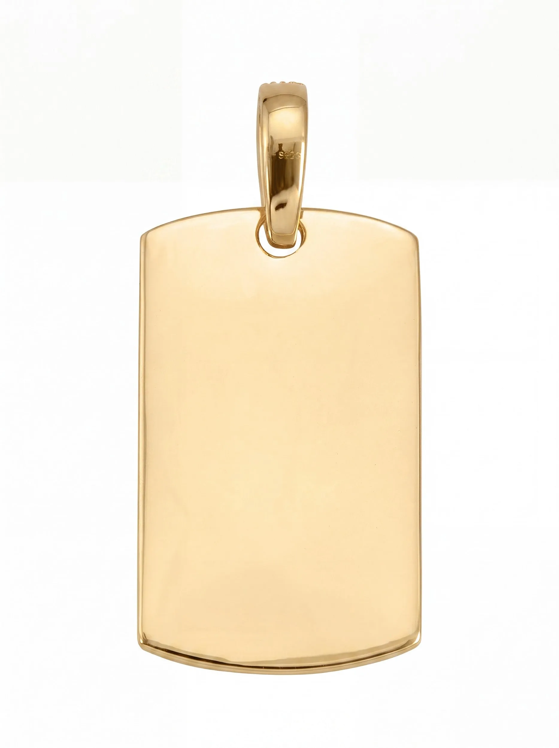 Moissanite Dog Tag Heart Photo Pendant 14K Gold (view 11 of 13)