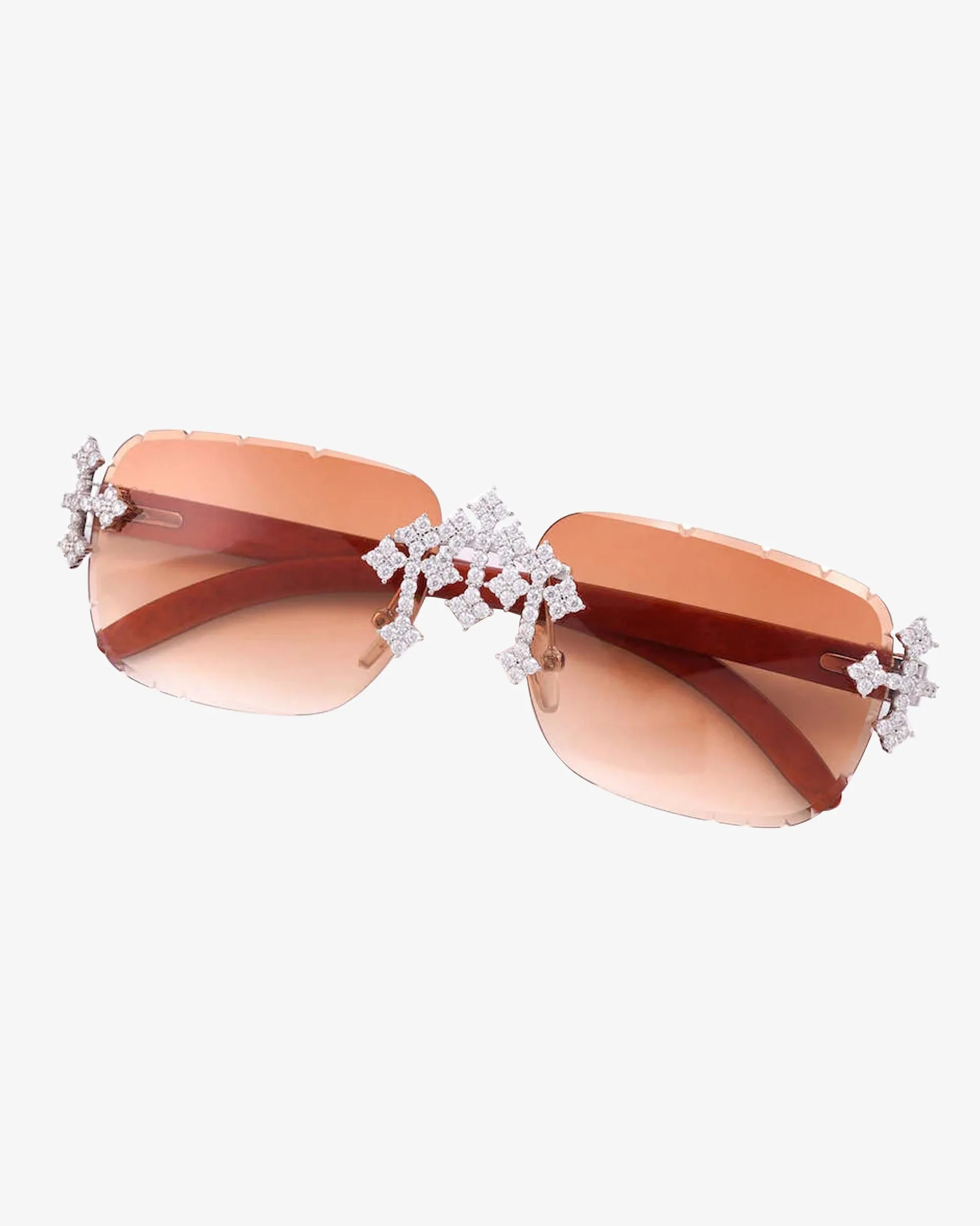 Moissanite Fleuree Cross Sunglasses 14K Gold - pendant (view 9 of 26)