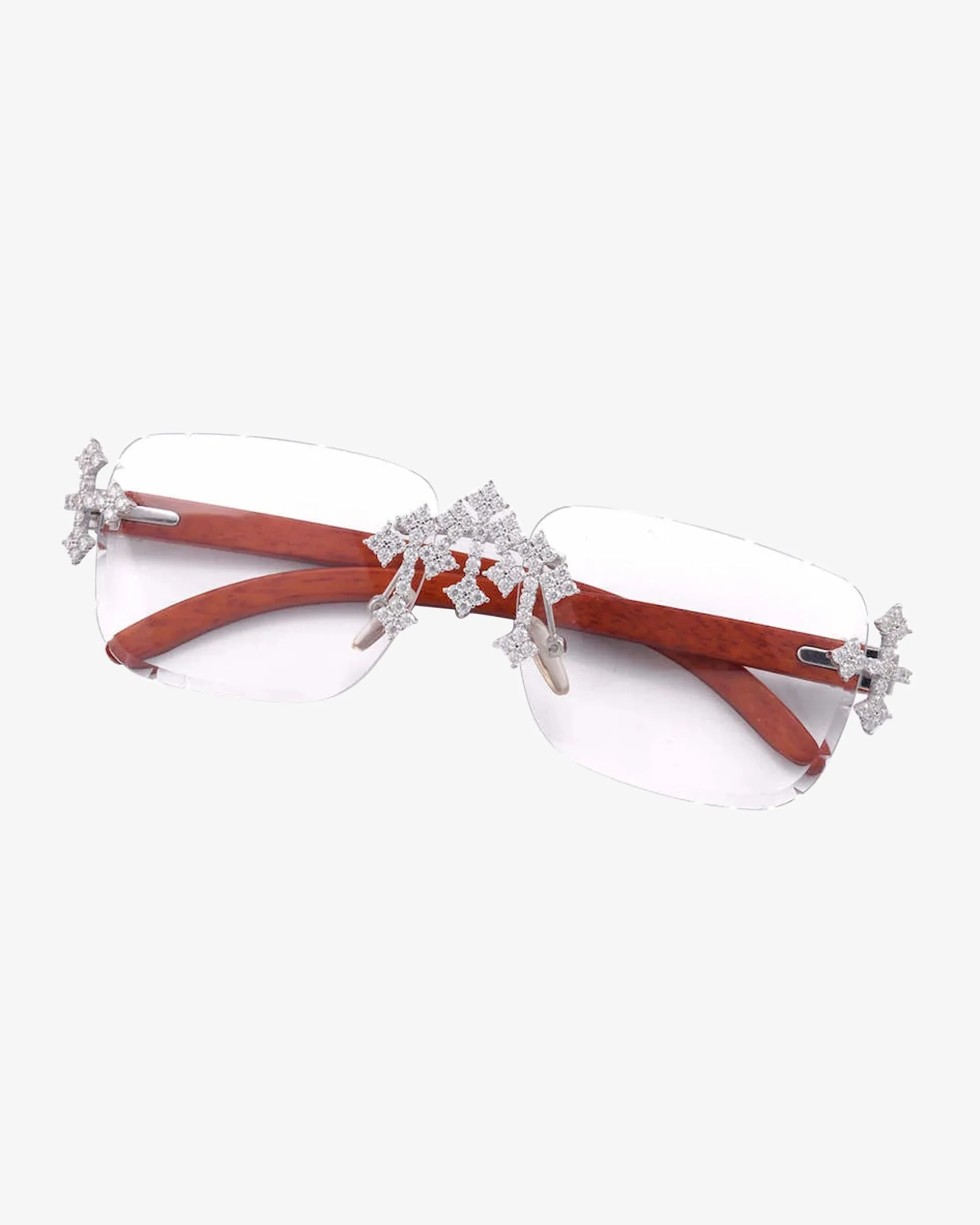 Moissanite Fleuree Cross Sunglasses 14K Gold - pendant (view 10 of 26)