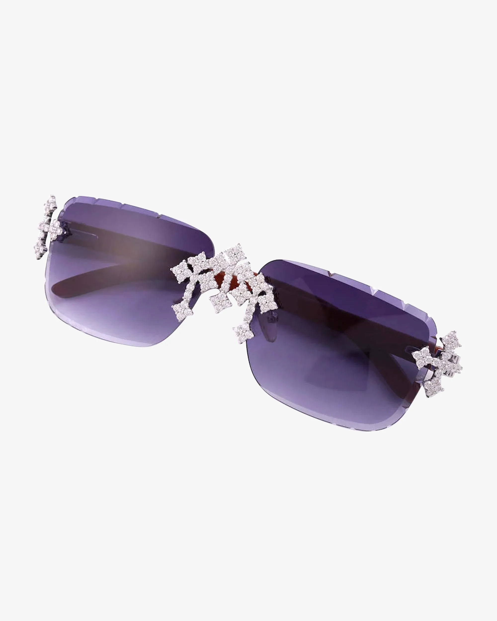 Moissanite Fleuree Cross Sunglasses 14K Gold - pendant (view 12 of 26)
