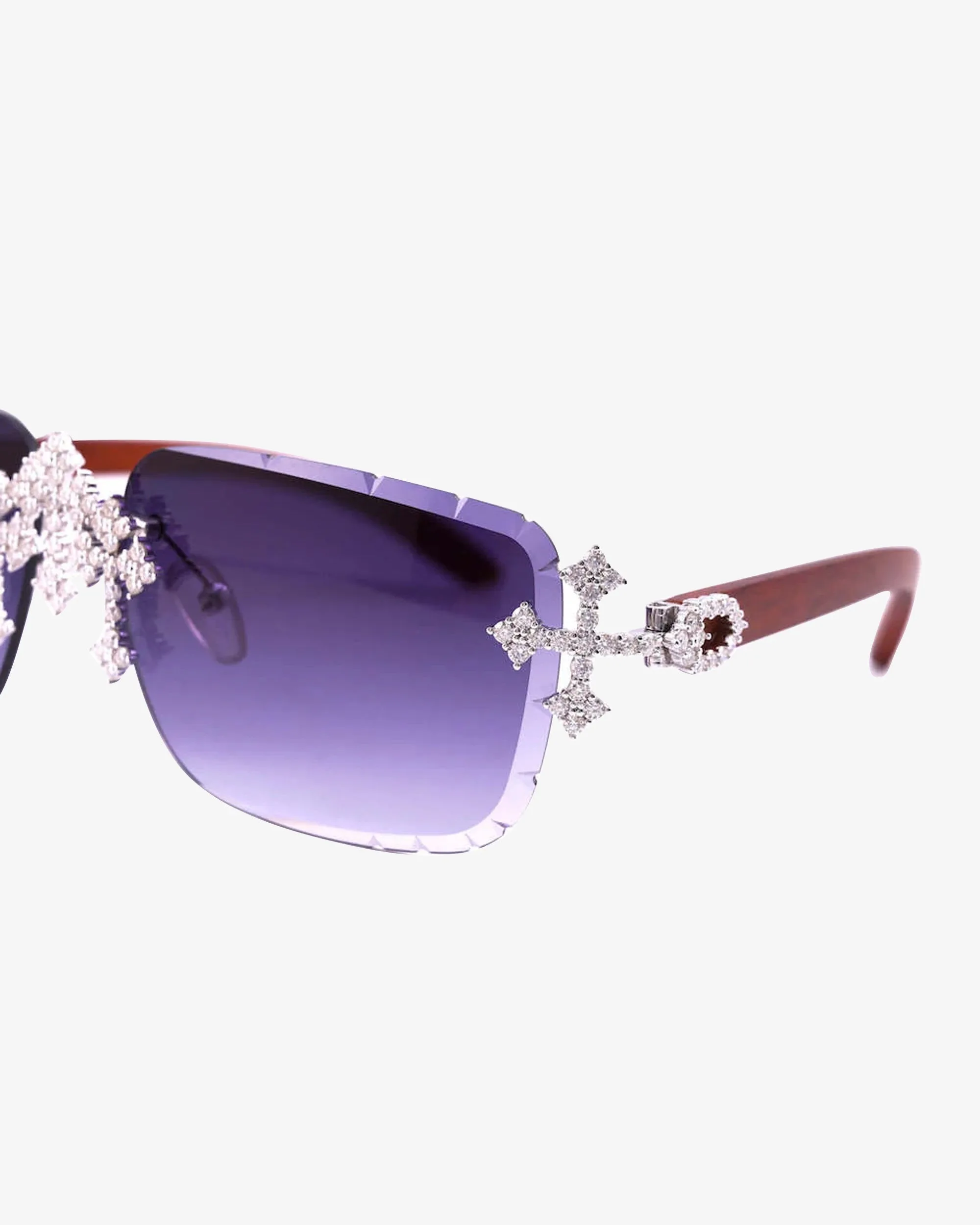 Moissanite Fleuree Cross Sunglasses 14K Gold - pendant (view 13 of 26)