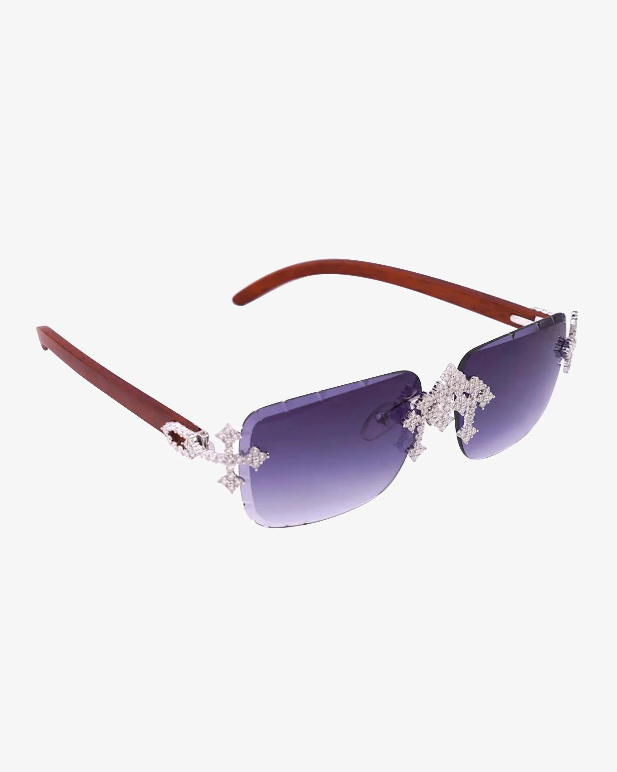 Moissanite Fleuree Cross Sunglasses 14K Gold - pendant (view 15 of 26)