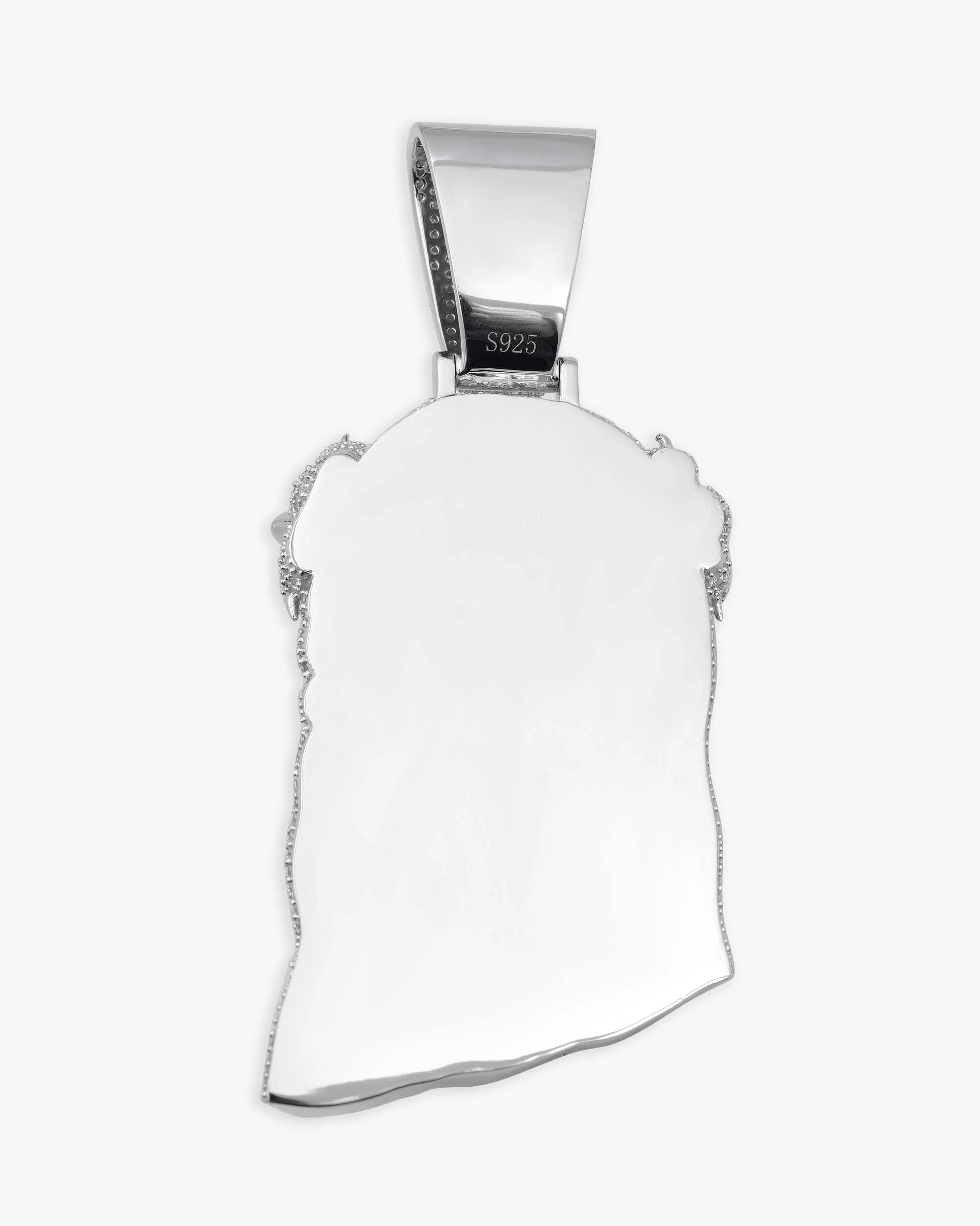 Moissanite Four Leaf Clover Jesus Pendant 14K Gold (view 3 of 12)