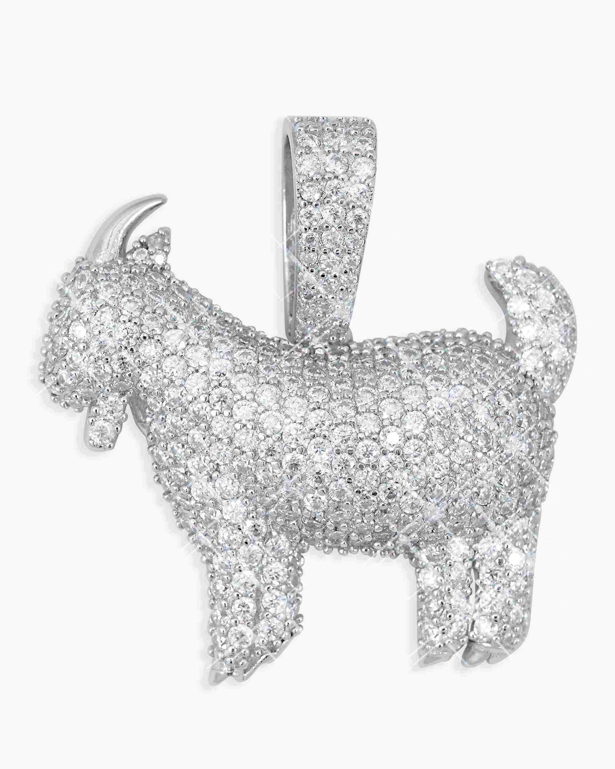 Moissanite GOAT Pendant 14K Gold