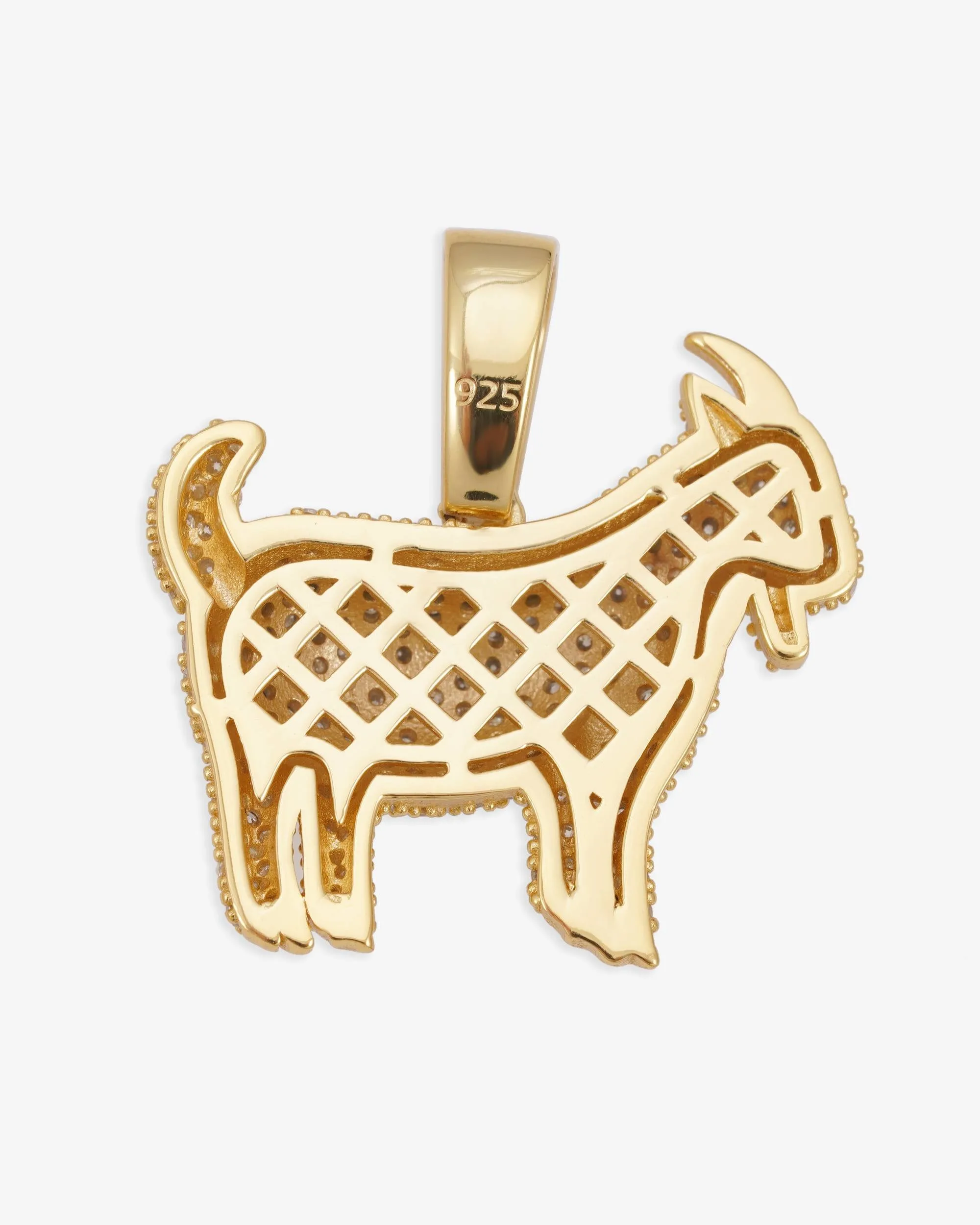 Moissanite GOAT Pendant 14K Gold (view 5 of 10)