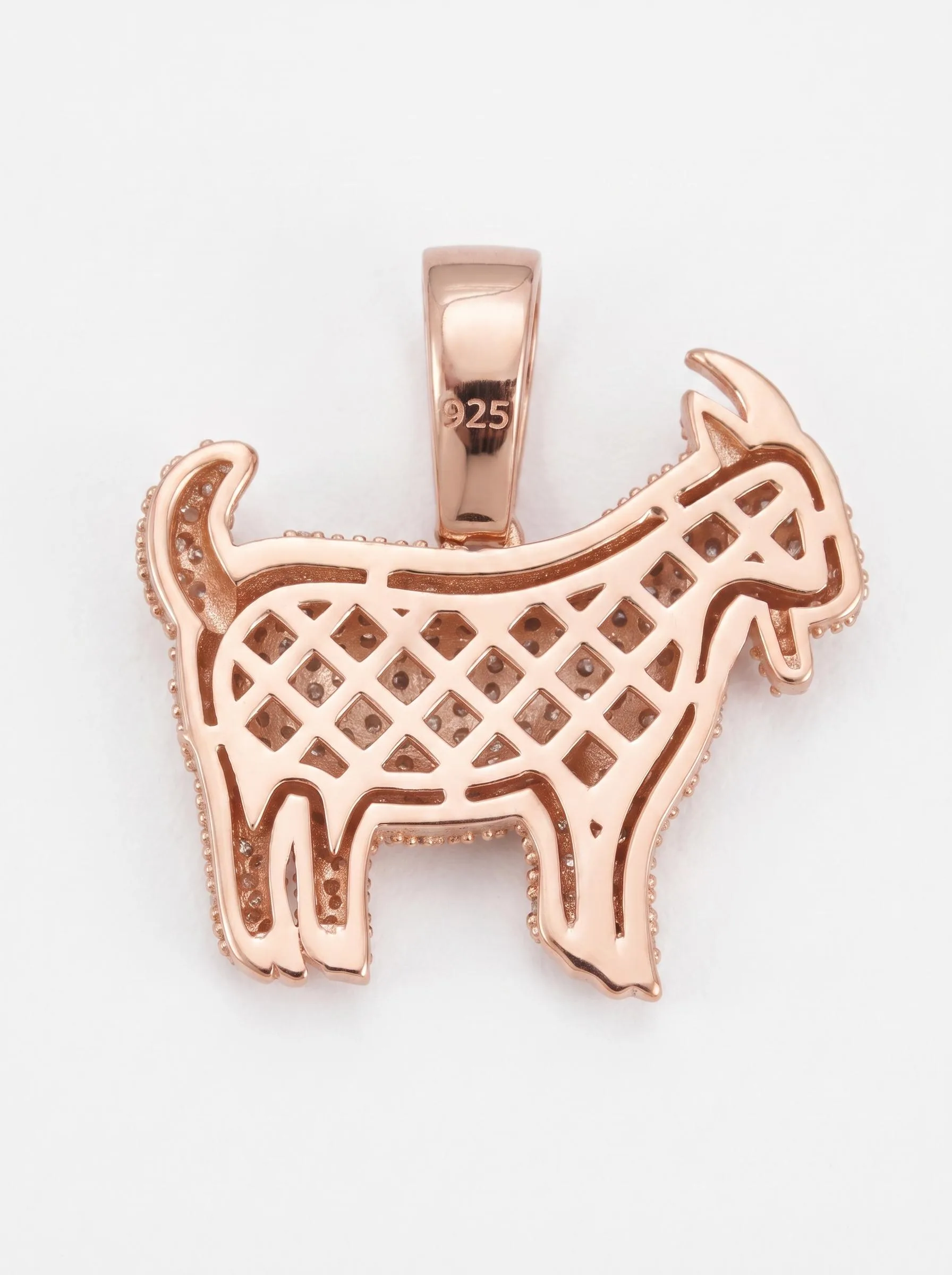 Moissanite GOAT Pendant 14K Gold (view 8 of 10)