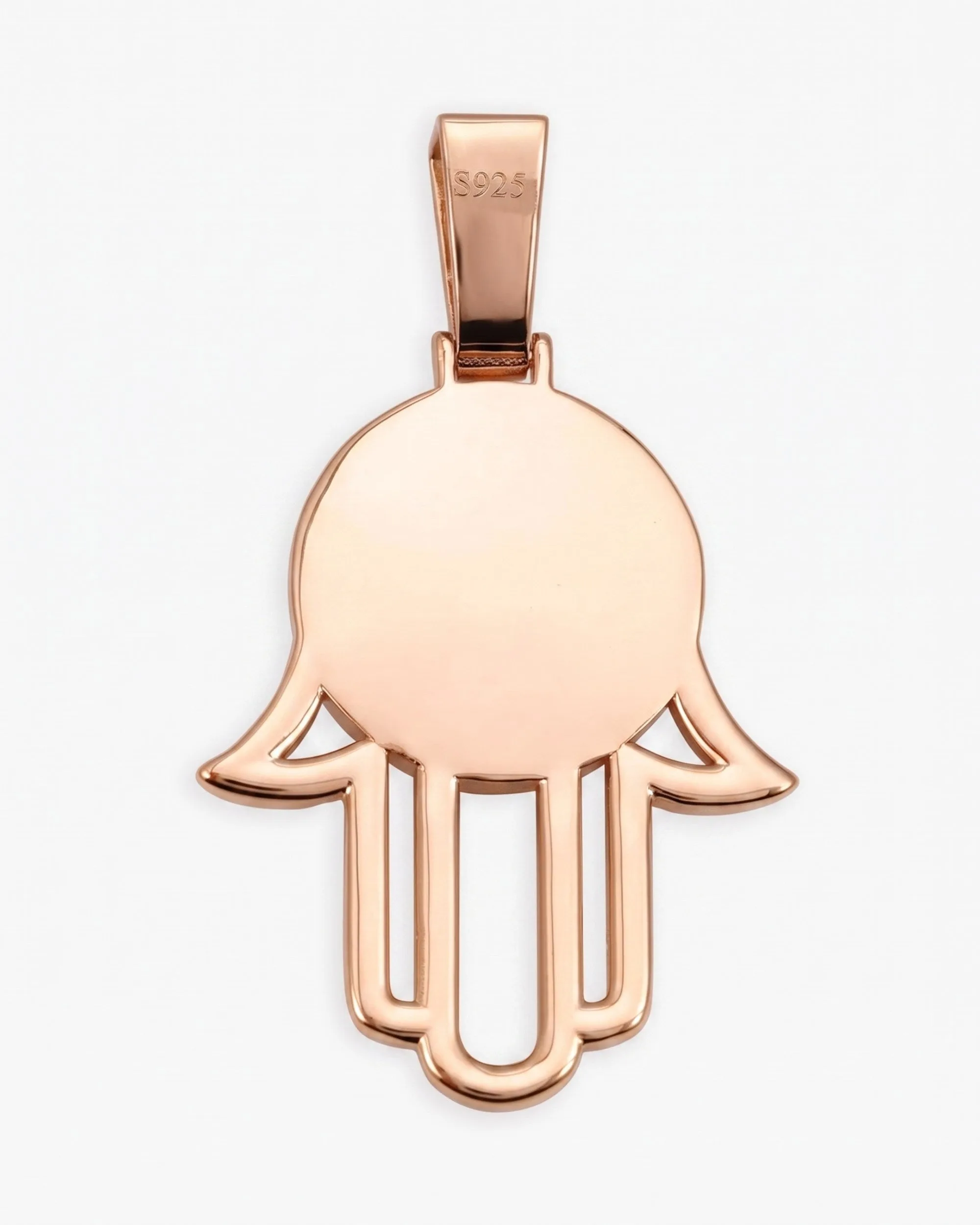 Moissanite Hamsa Hand Photo Pendant 14K Gold (view 7 of 12)