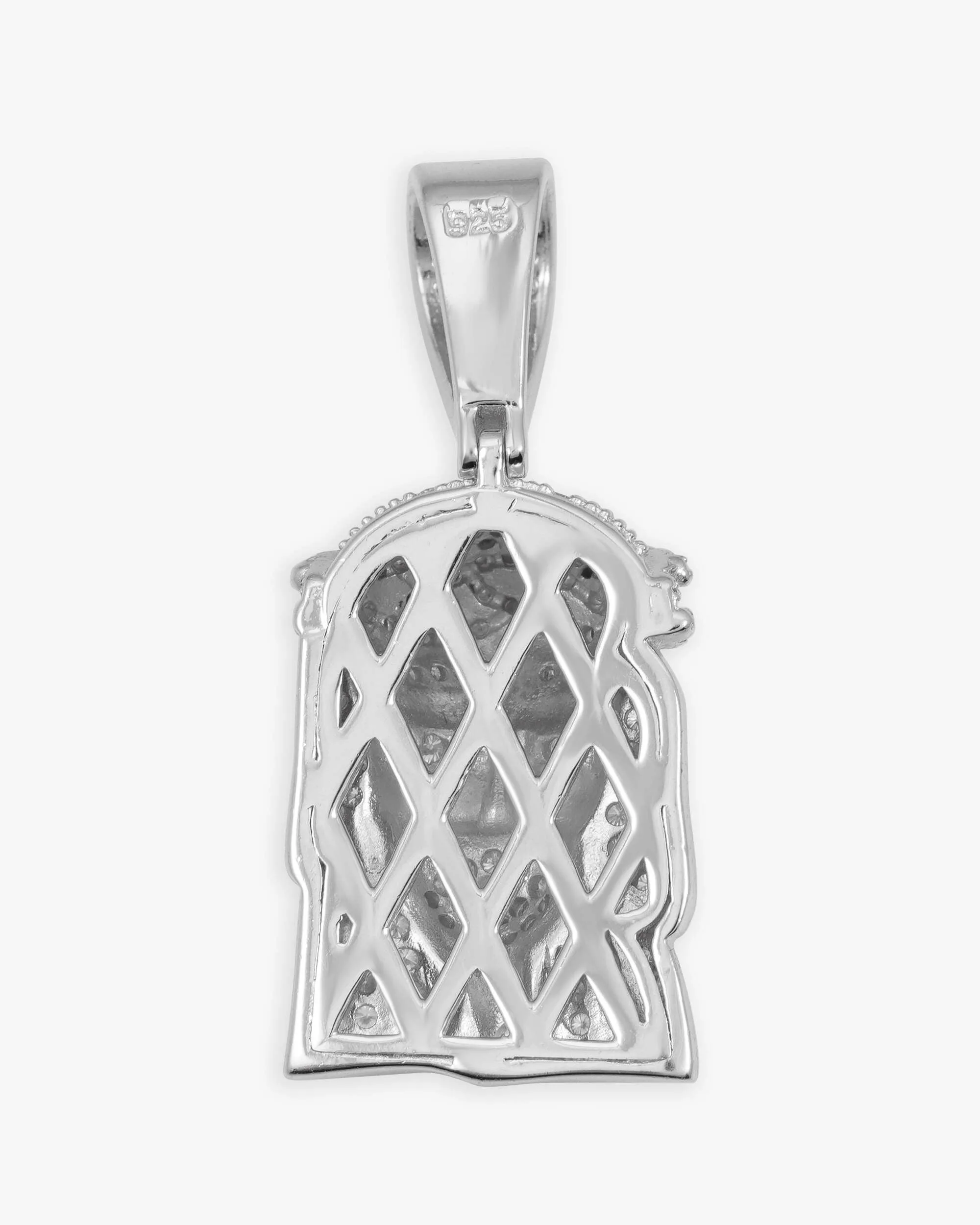 Moissanite Hollow Back Mini Jesus Pendant 14K Gold (view 3 of 8)