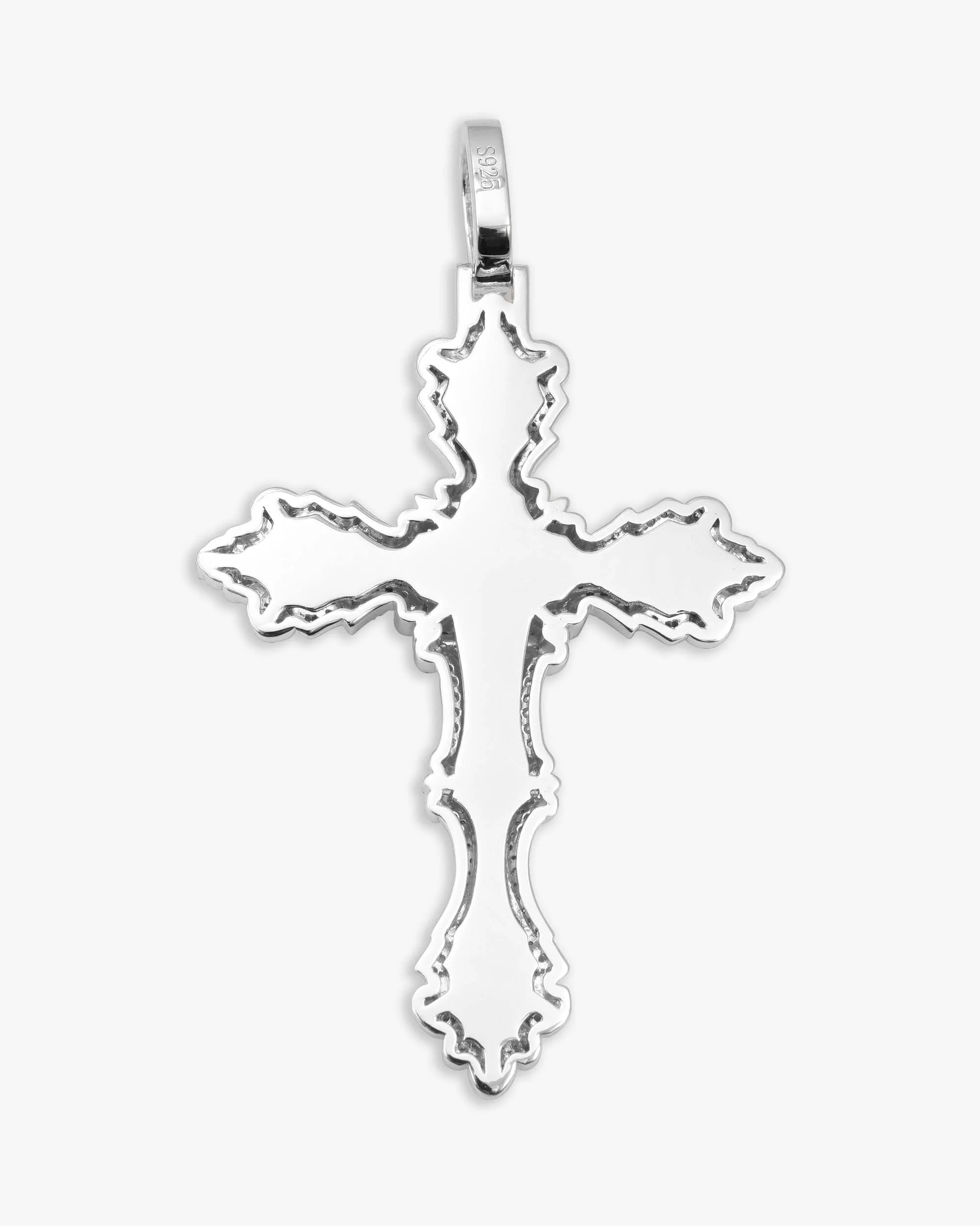 Moissanite Ornamental Cross 14K Gold - pendant (view 4 of 5)