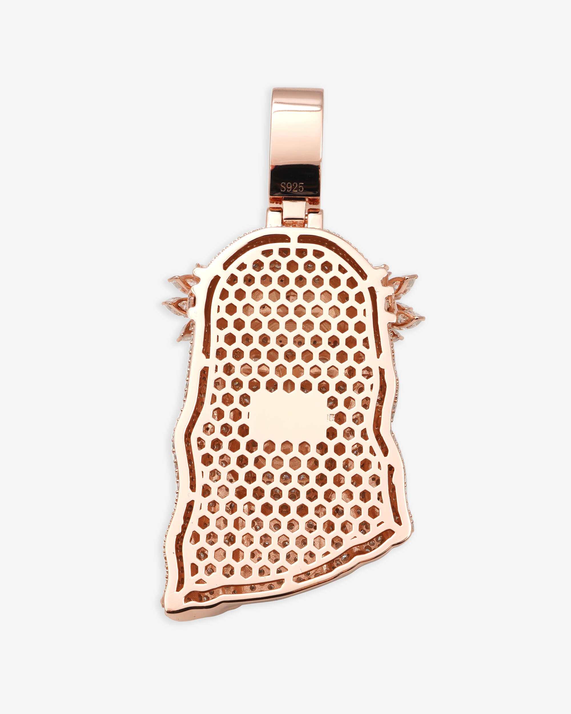 Moissanite Oval Cut Jesus Pendant 14K Gold (view 9 of 10)