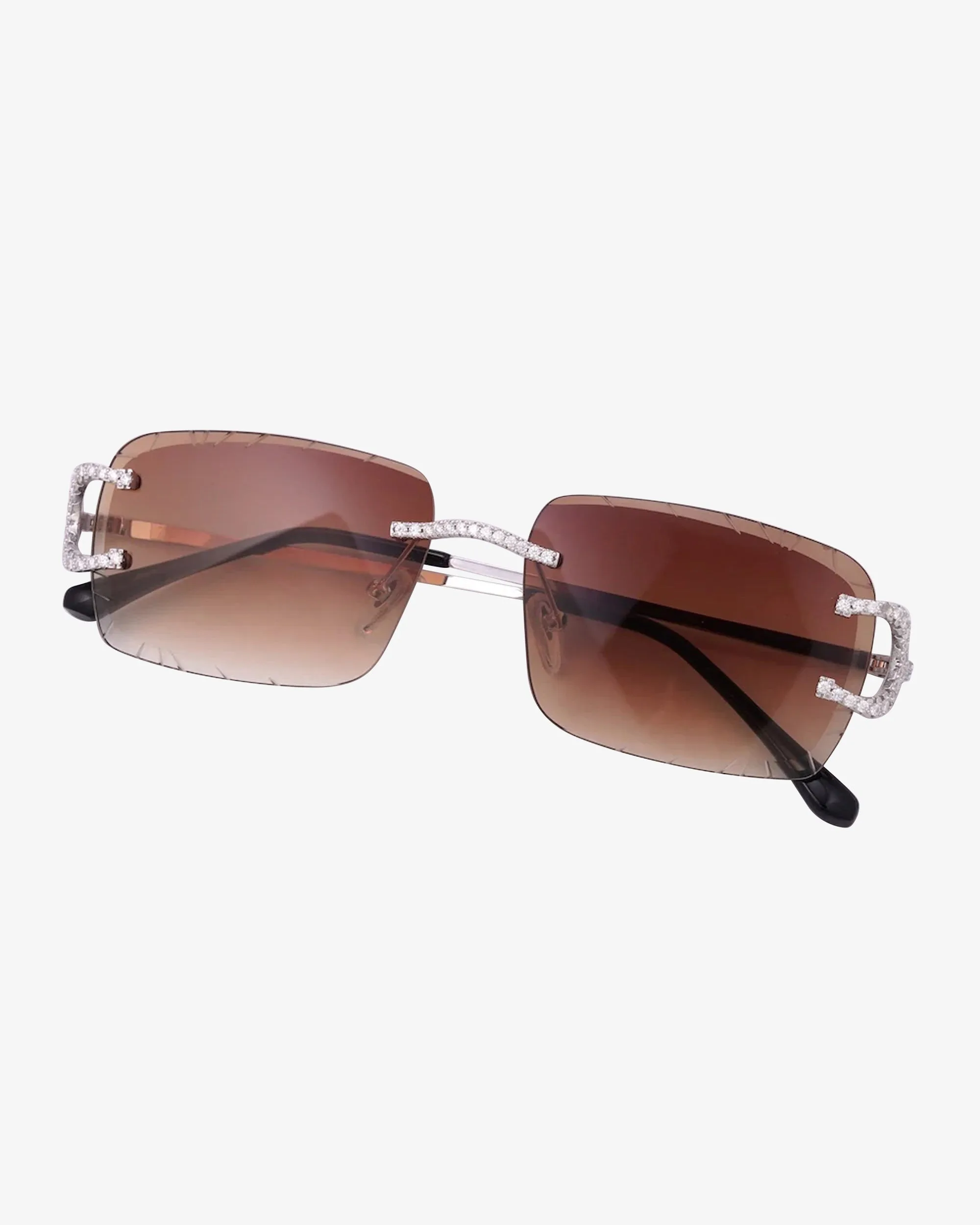 Moissanite Prong Sunglasses 14K Gold (view 6 of 17)