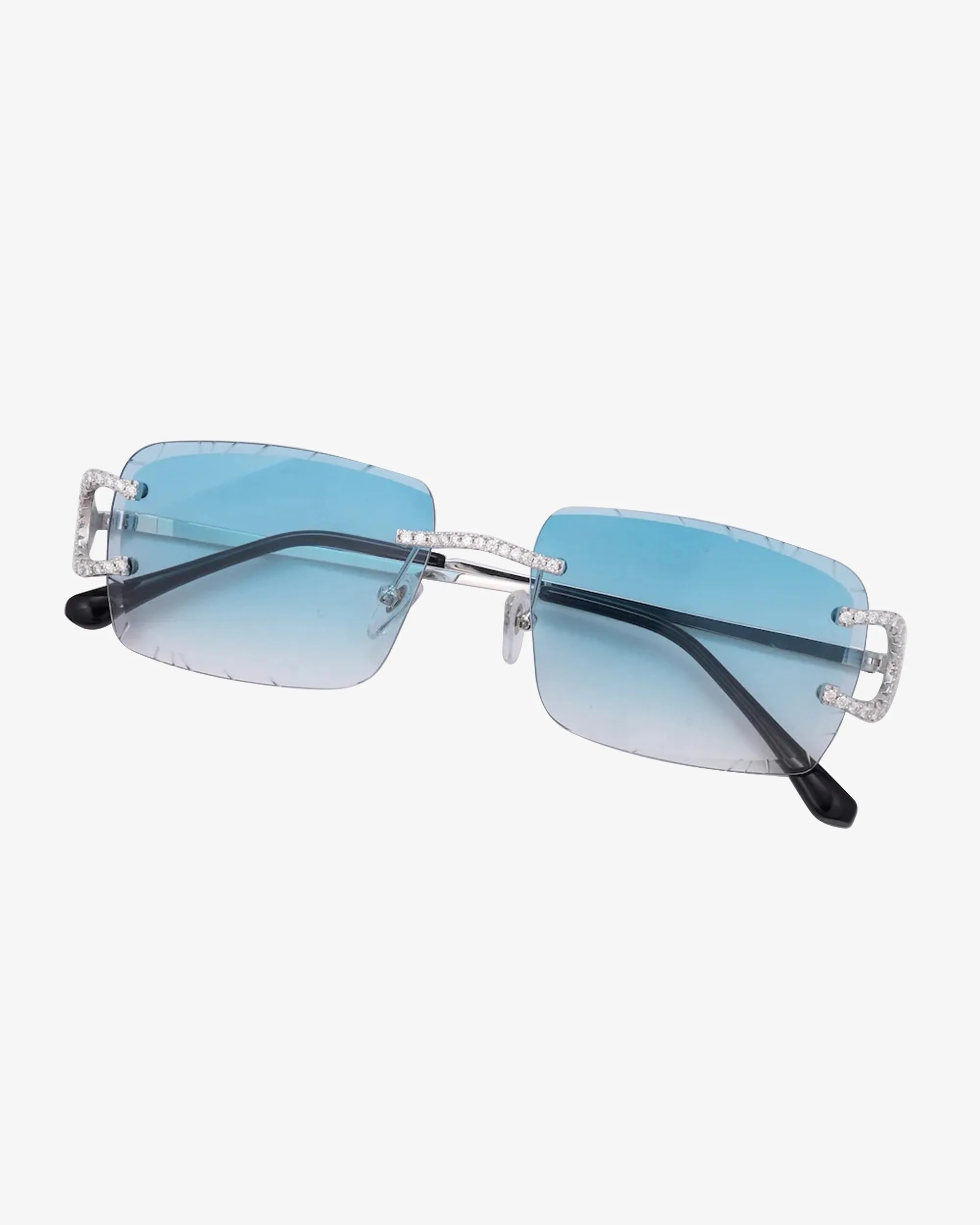 Moissanite Prong Sunglasses 14K Gold (view 8 of 17)