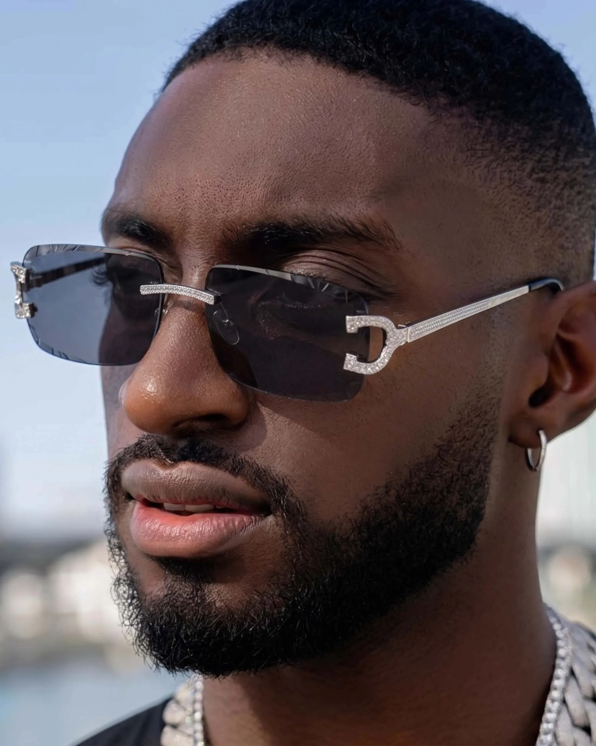 Moissanite Prong Sunglasses 14K Gold (view 16 of 17)