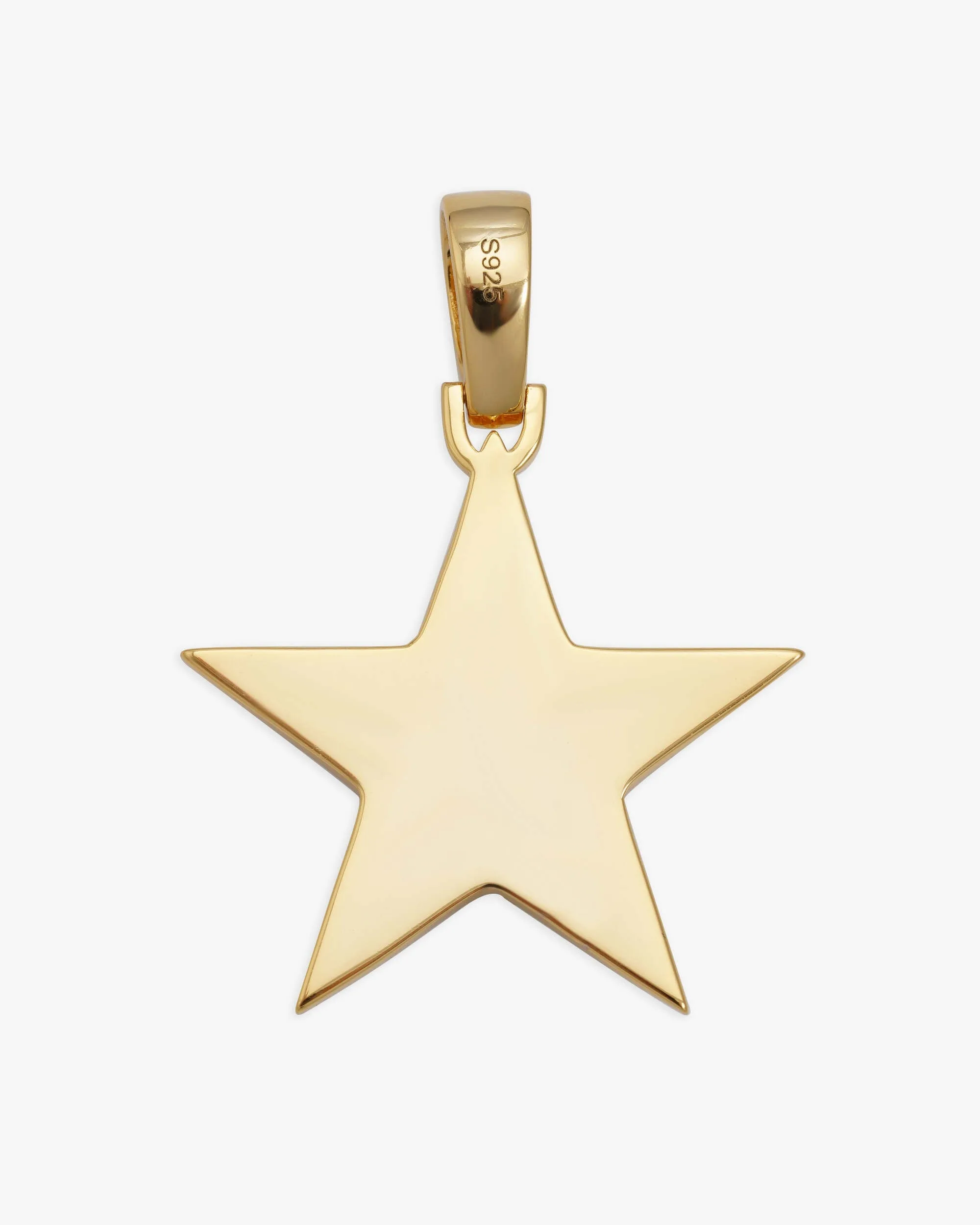 Moissanite Star Pendant 14K Gold (view 7 of 12)