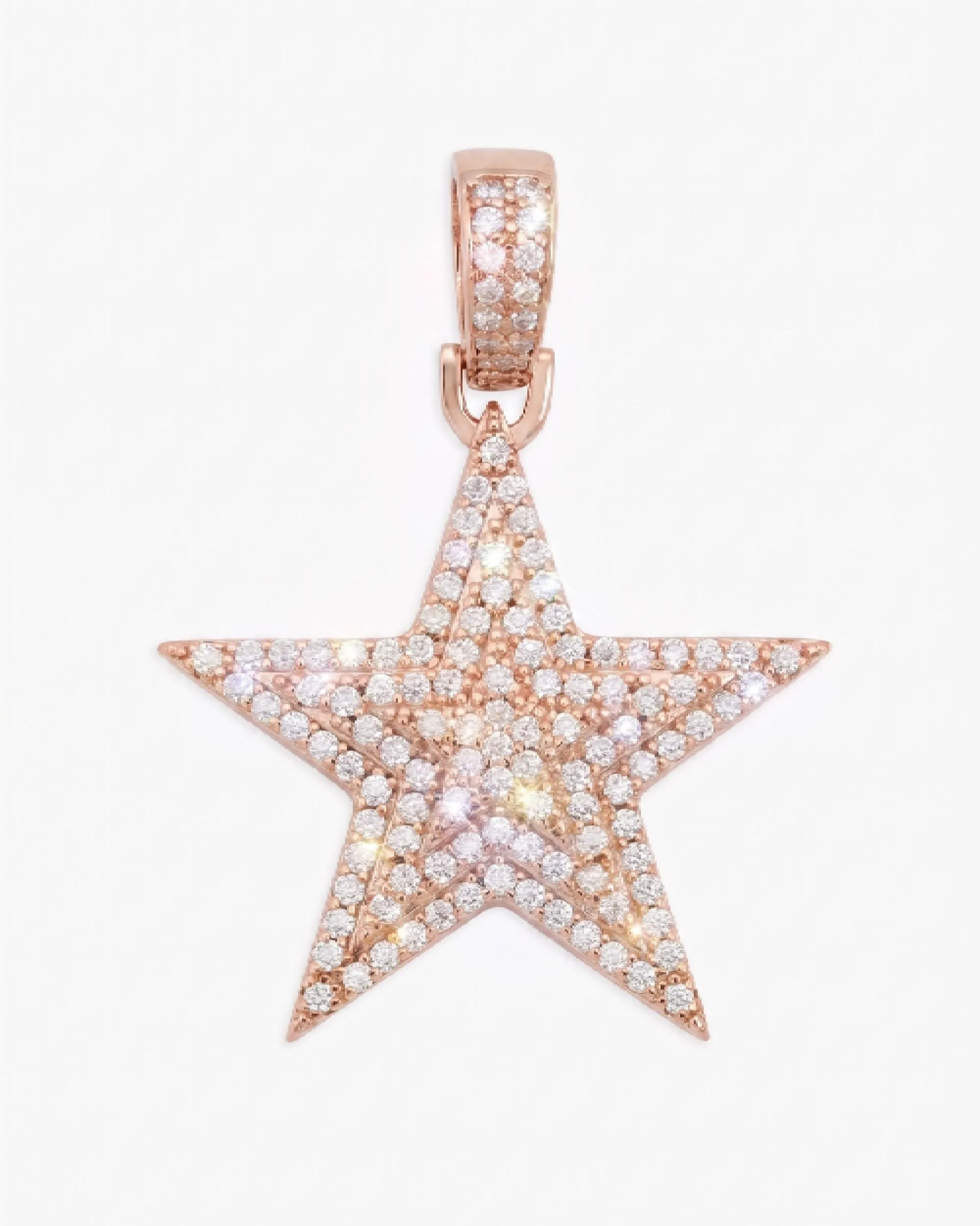 Moissanite Star Pendant 14K Gold (view 9 of 12)