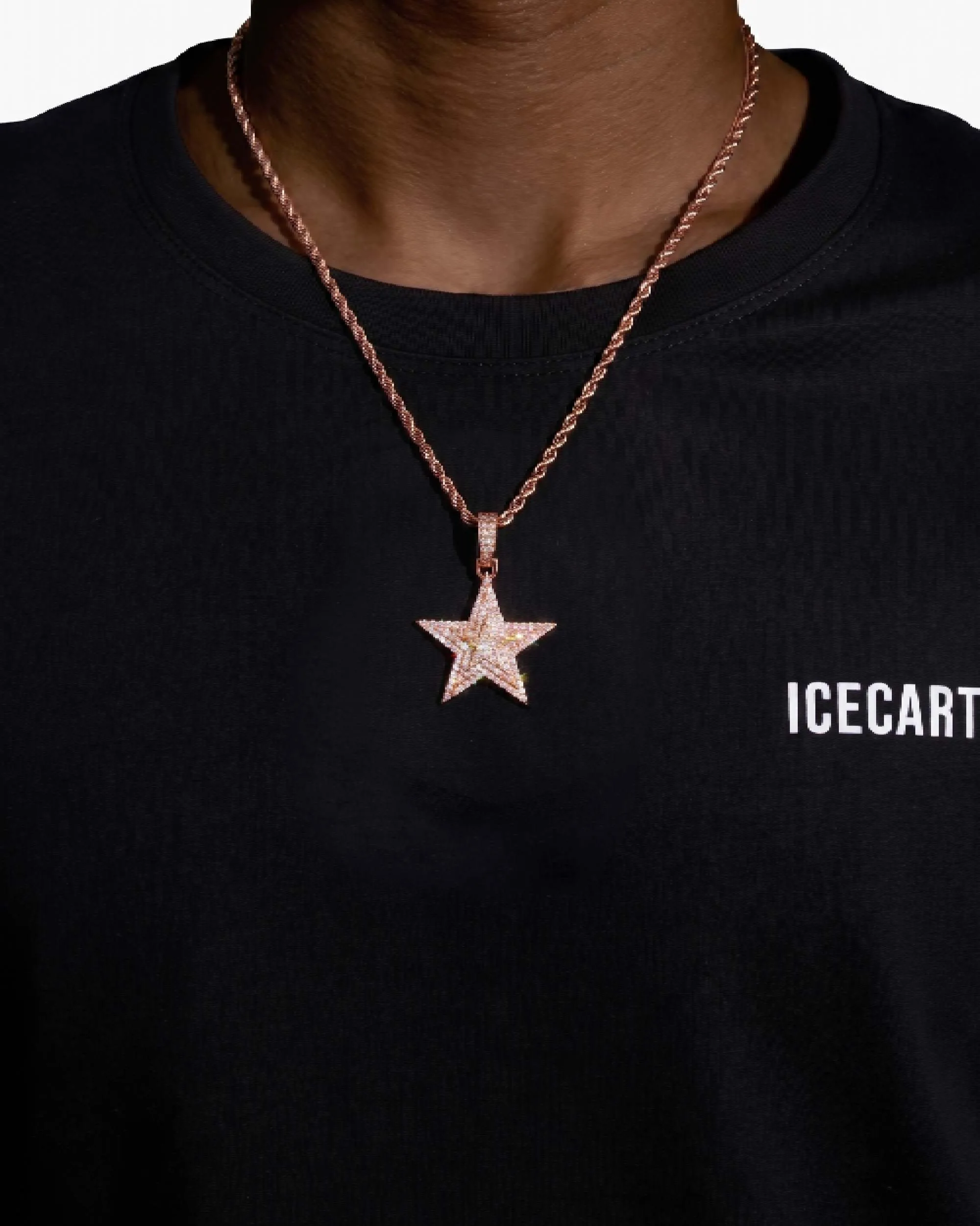 Moissanite Star Pendant 14K Gold (view 10 of 12)