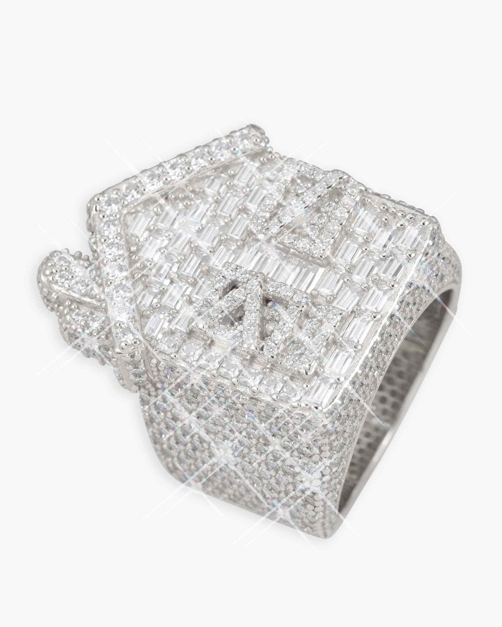 Moissanite Trap House Ring 14K Gold (view 3 of 12)
