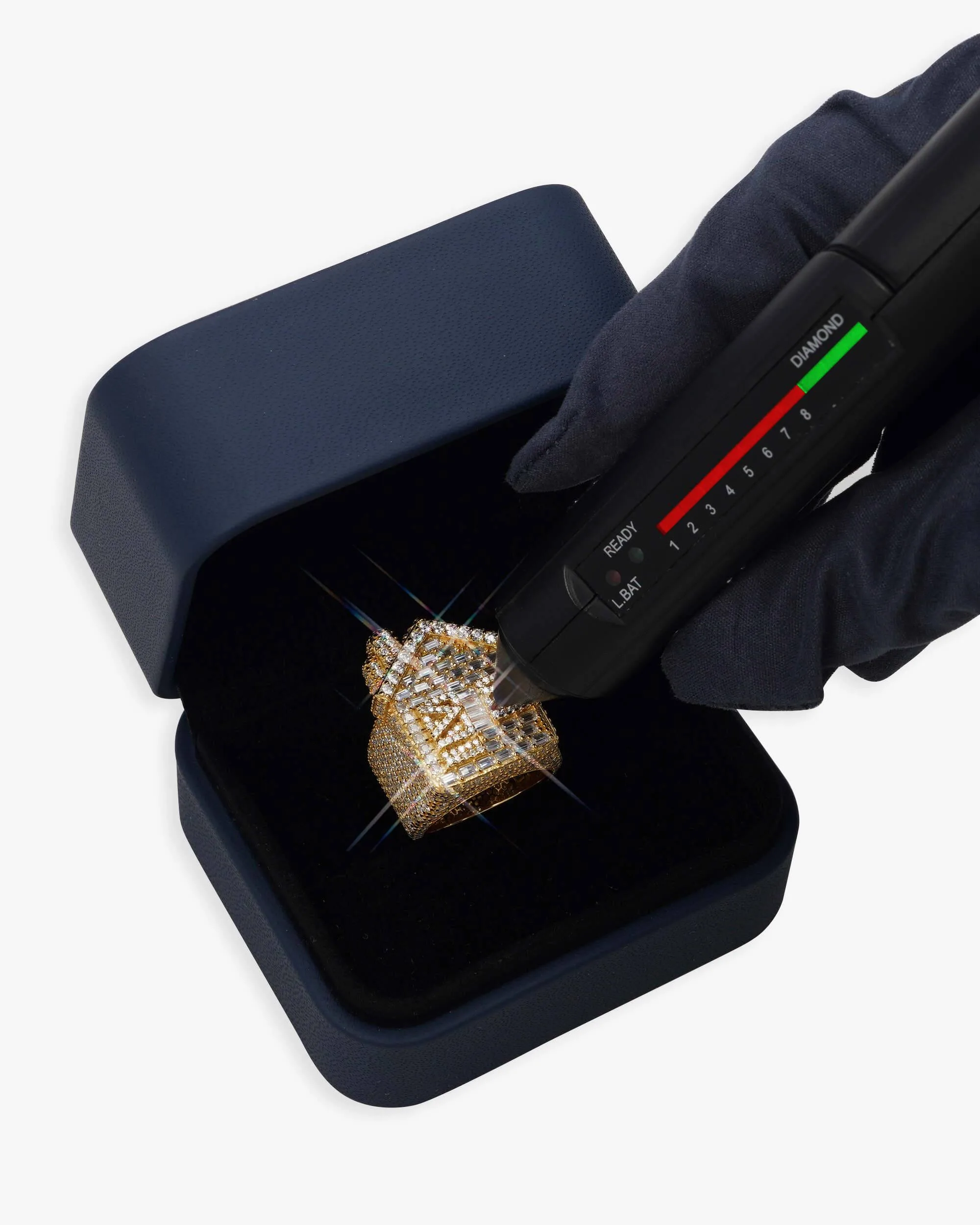 Moissanite Trap House Ring 14K Gold (view 8 of 12)