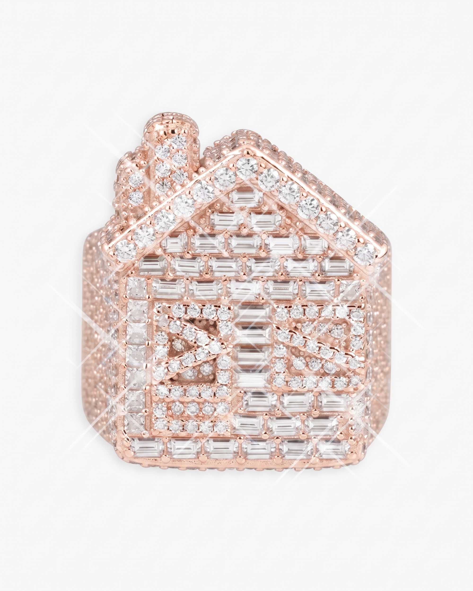 Moissanite Trap House Ring 14K Gold (view 9 of 12)