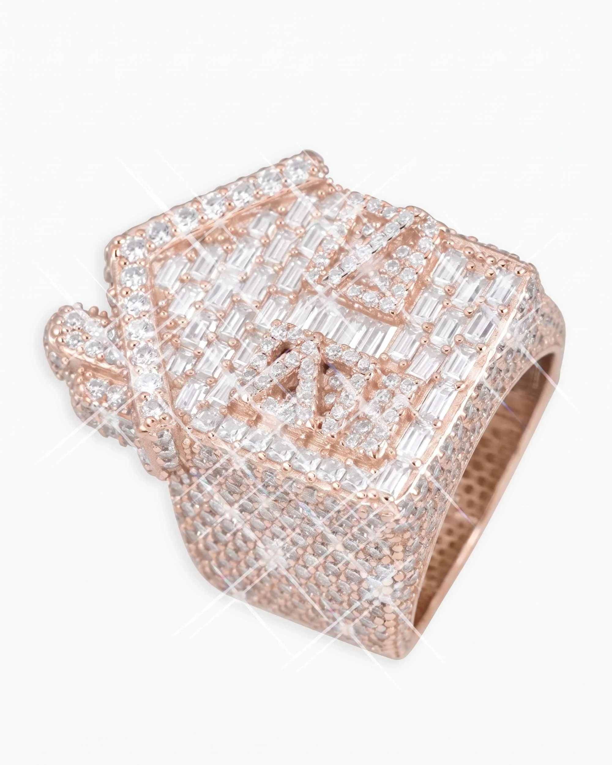 Moissanite Trap House Ring 14K Gold (view 11 of 12)