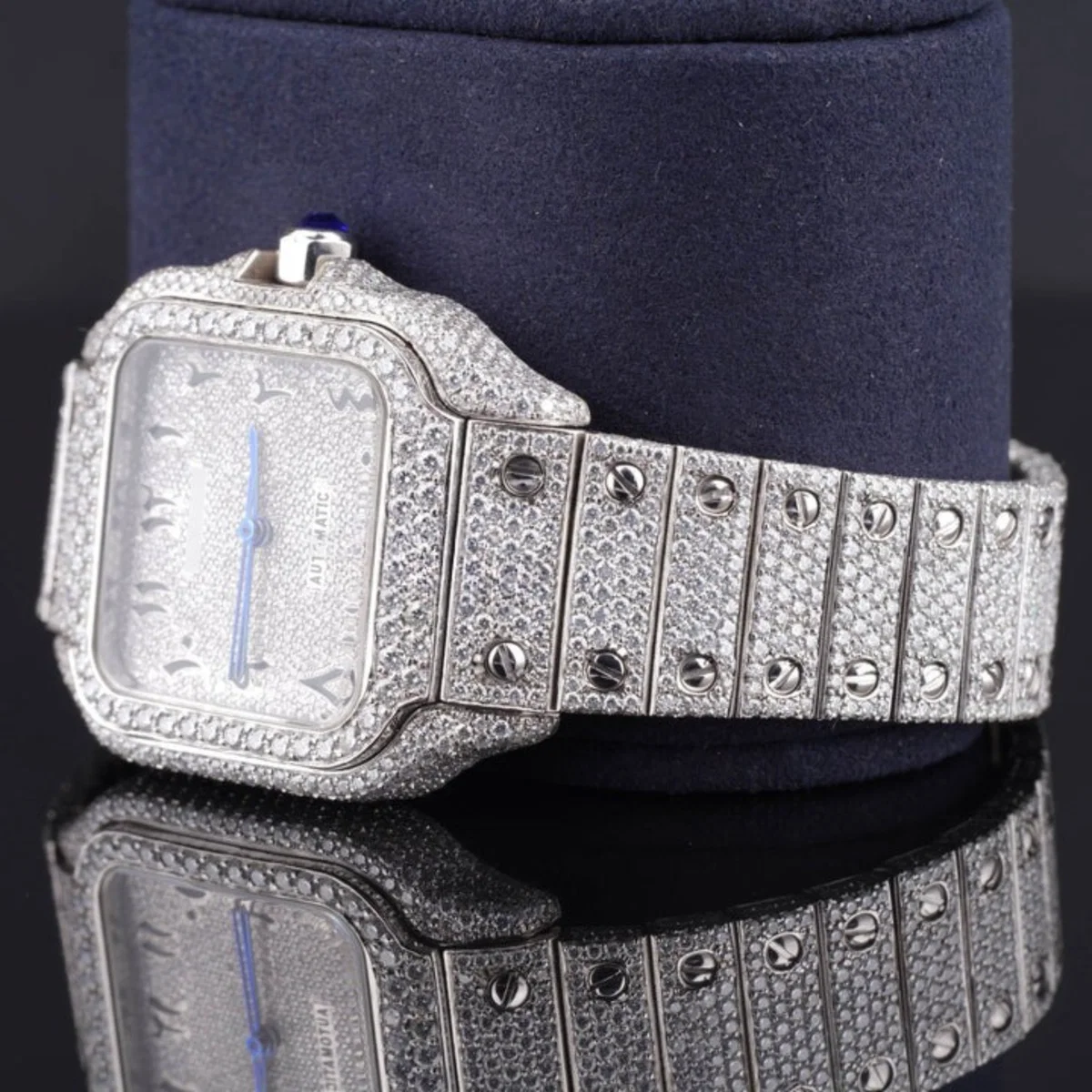 Moissanite Watch Iced Out Automatic Arabic Style Watch (view 4 of 5)