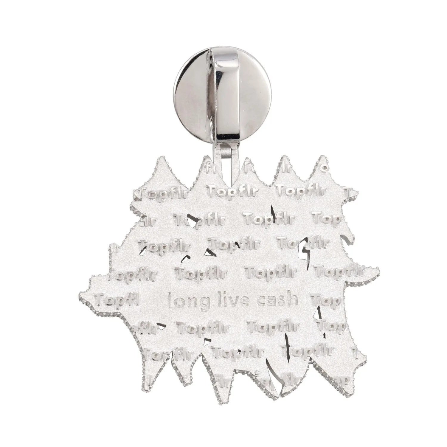 "MORE CHAOS" Custom Moissanite Name Pendant 14K Gold (view 4 of 4)