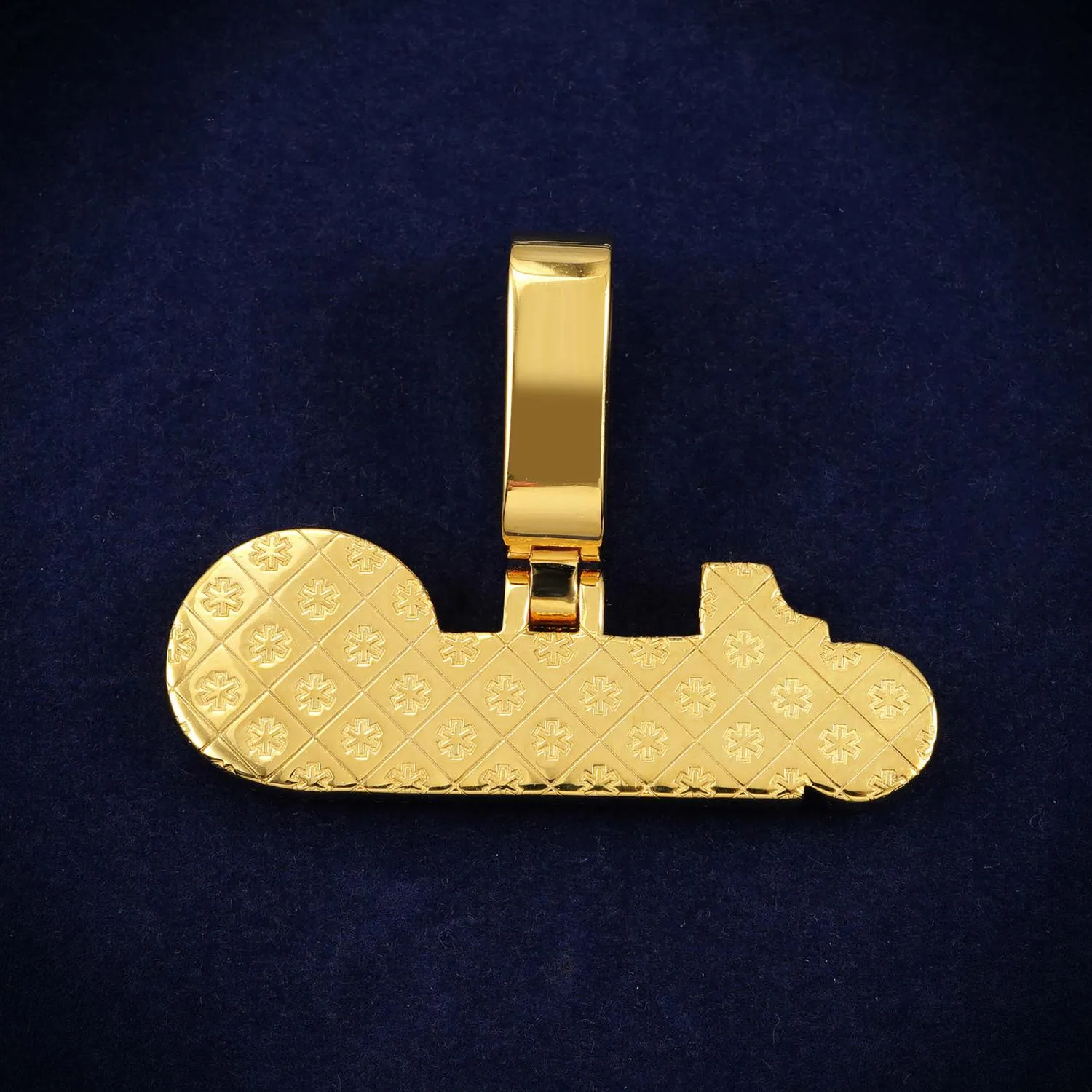 "ONE UP WE ALL UP" Custom Moissanite Name Pendant 14K Gold (view 2 of 3)