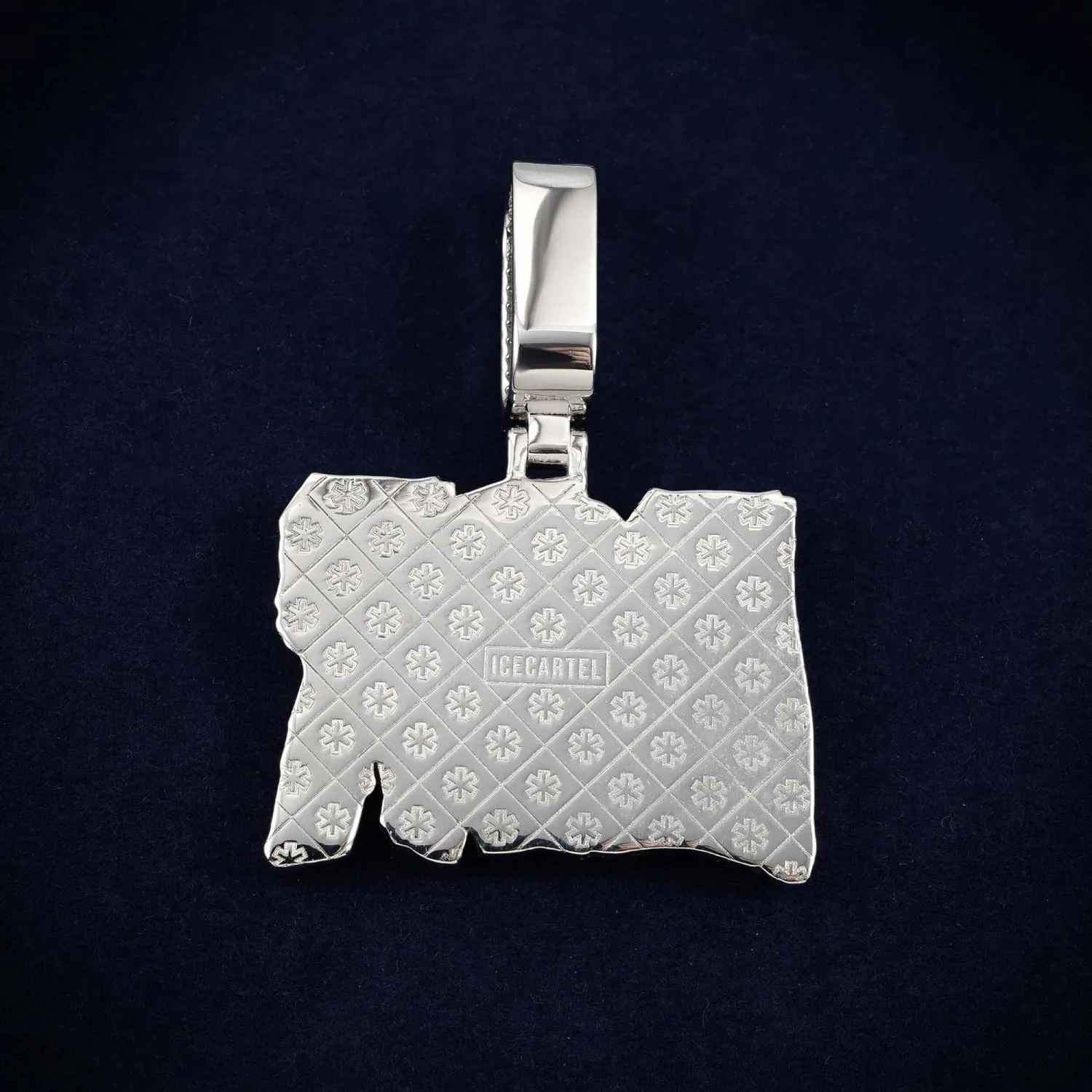 "PGR" Custom Moissanite Name Pendant 14K Gold (view 3 of 4)