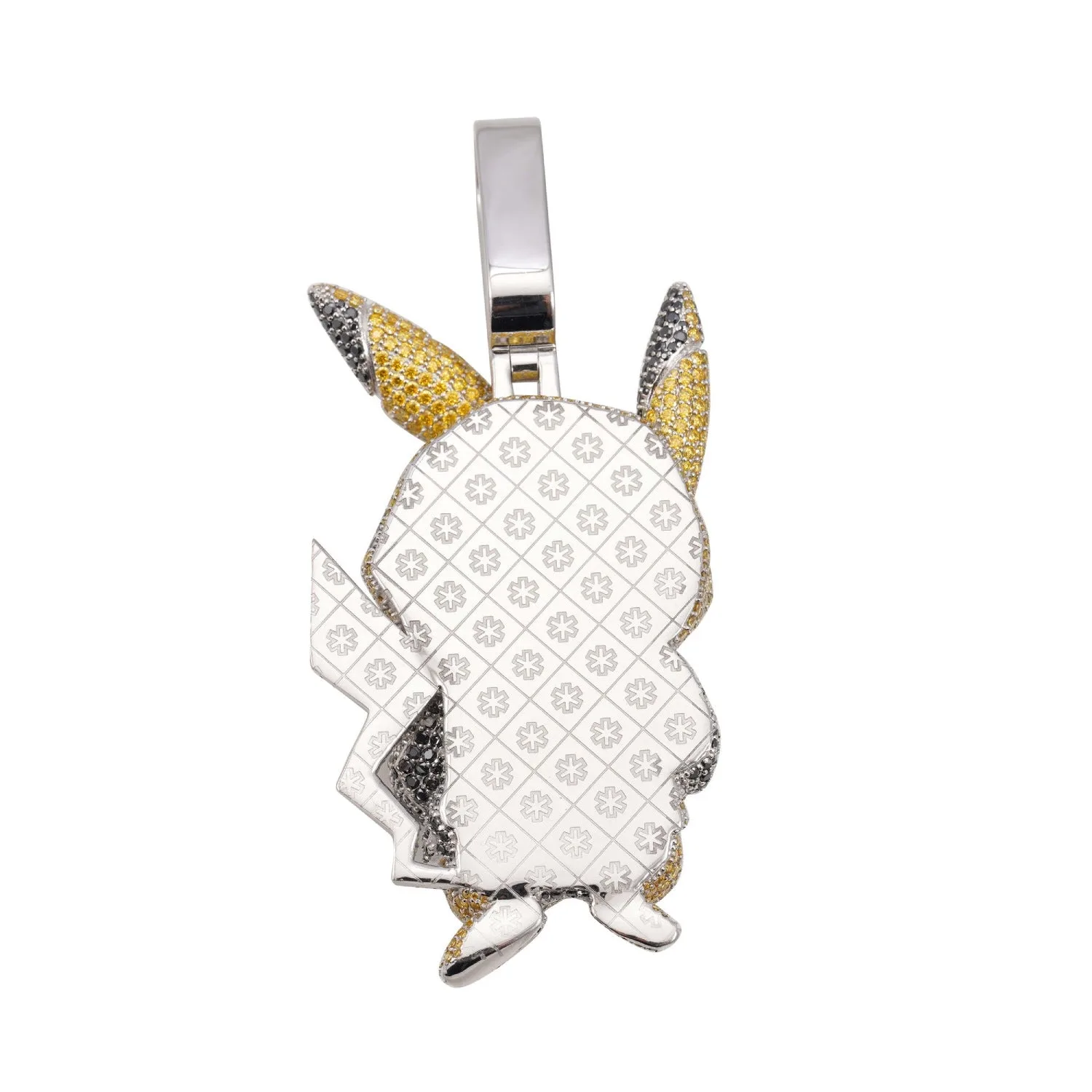 "PIKACHU" Custom Moissanite Logo Pendant 14K Gold (view 2 of 4)