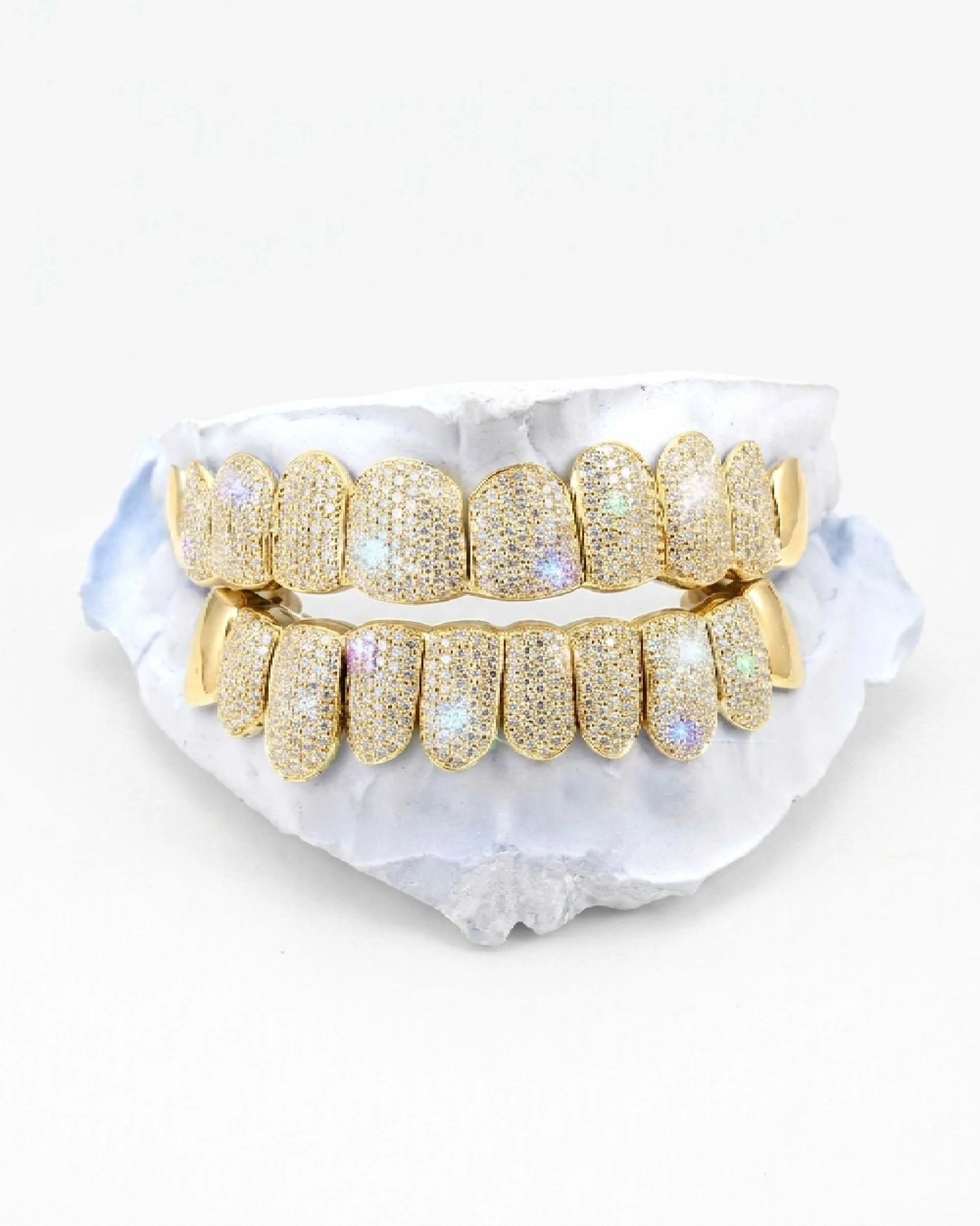 Plain Tusk Diamond Grillz 14K Gold (view 5 of 12)