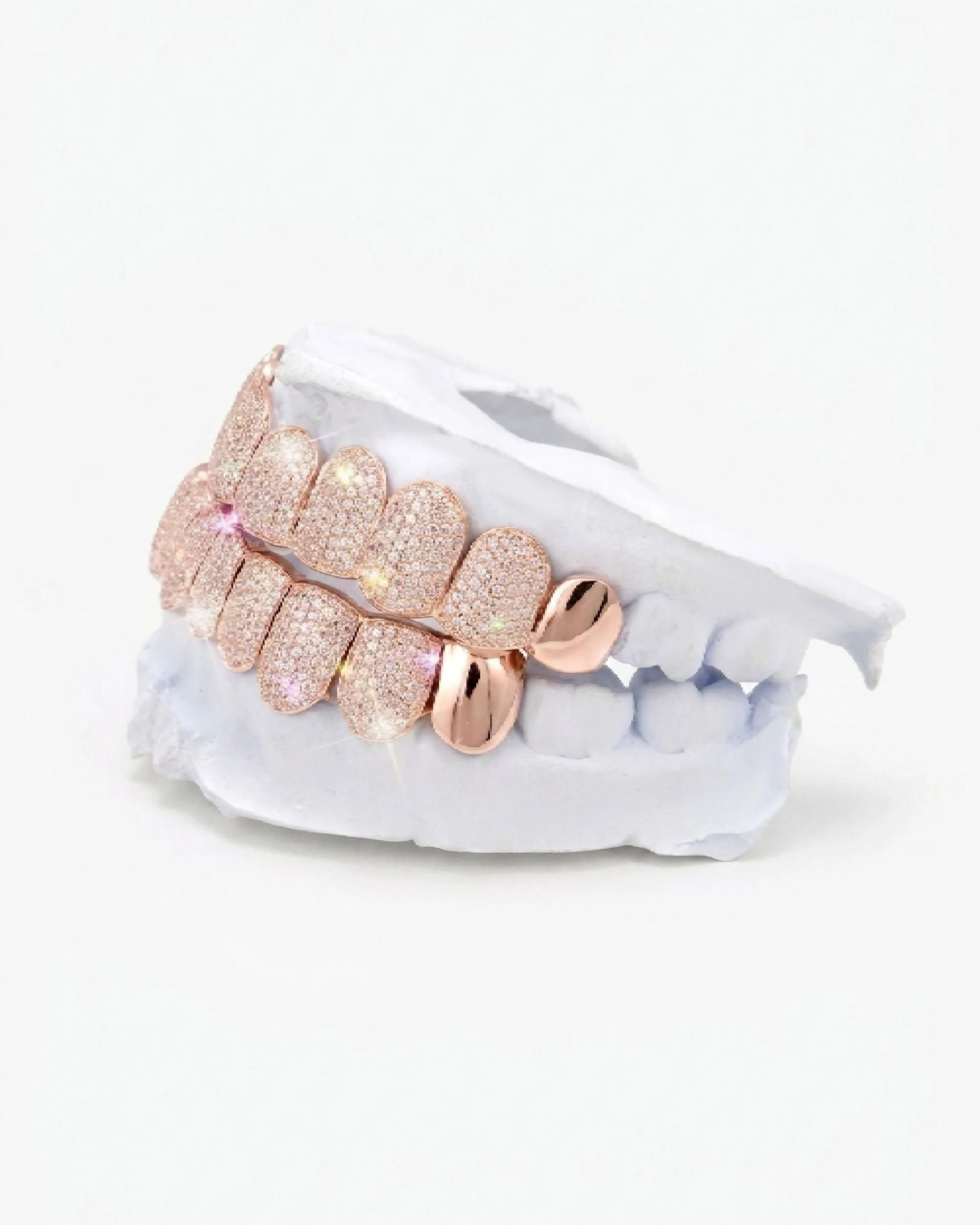 Plain Tusk Diamond Grillz 14K Gold (view 11 of 12)