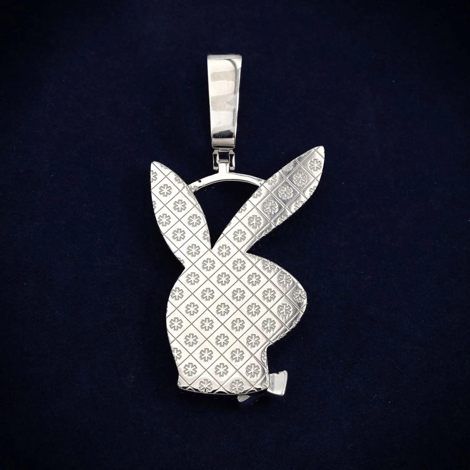 "PLAYBOY" Custom Moissanite Logo Pendant 14K Gold (view 4 of 4)