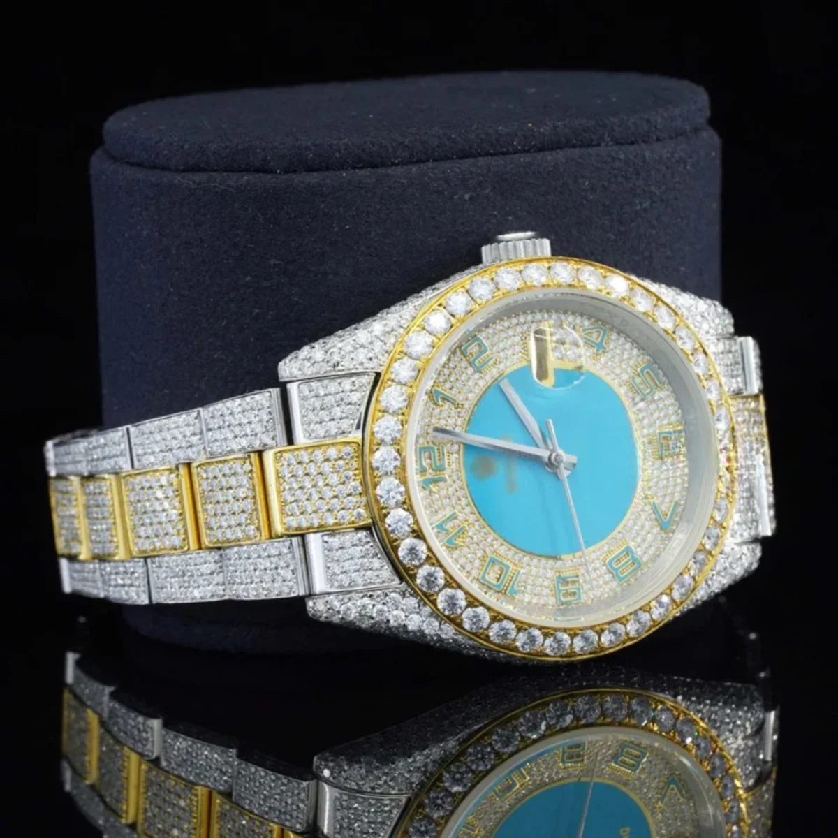 Pretty Iced Out Automatic Superior Moissanite Diamond Watch (view 4 of 6)