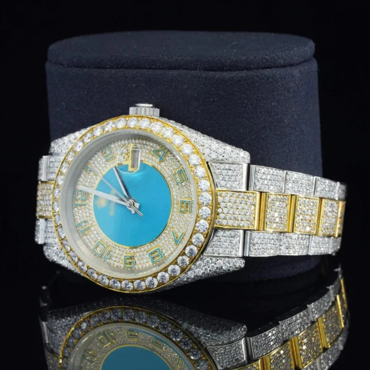 Pretty Iced Out Automatic Superior Moissanite Diamond Watch (view 5 of 6)