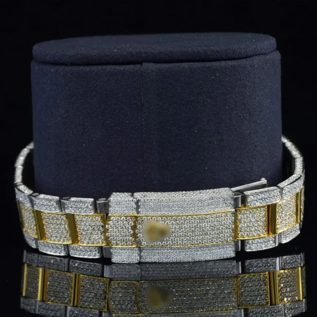 Pretty Iced Out Automatic Superior Moissanite Diamond Watch (view 6 of 6)