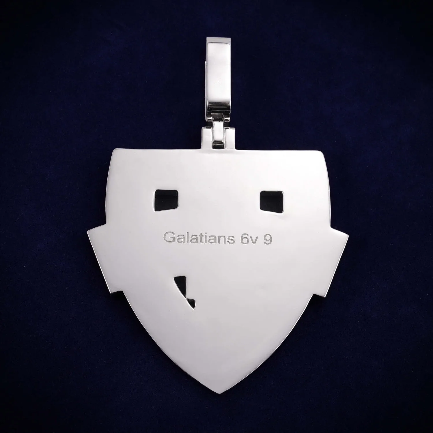 "PRINCE" Custom Logo Moissanite Pendant 14K Gold (view 3 of 4)