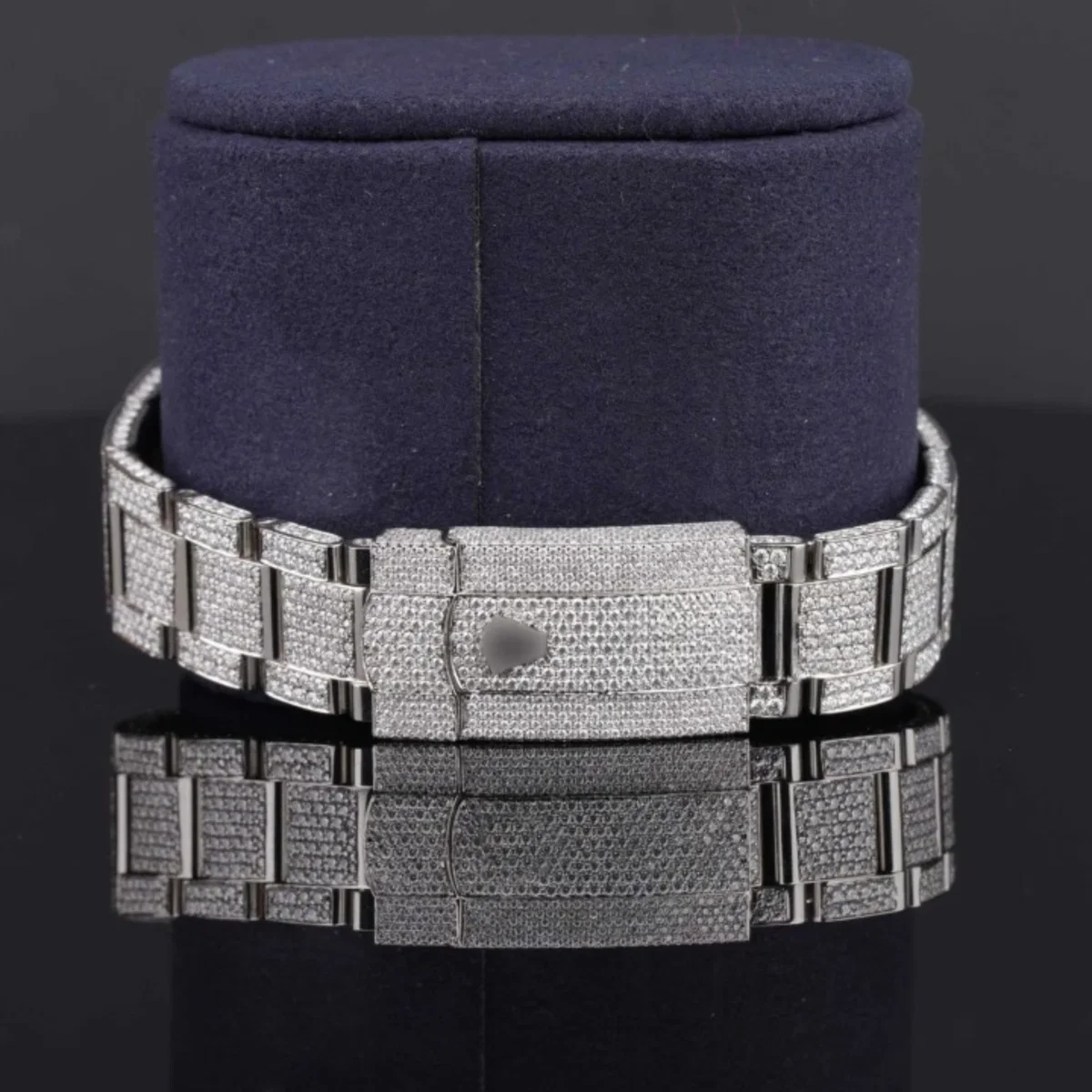 Professional Style Iced Out Automatic Moissanite Watch (view 5 of 5)