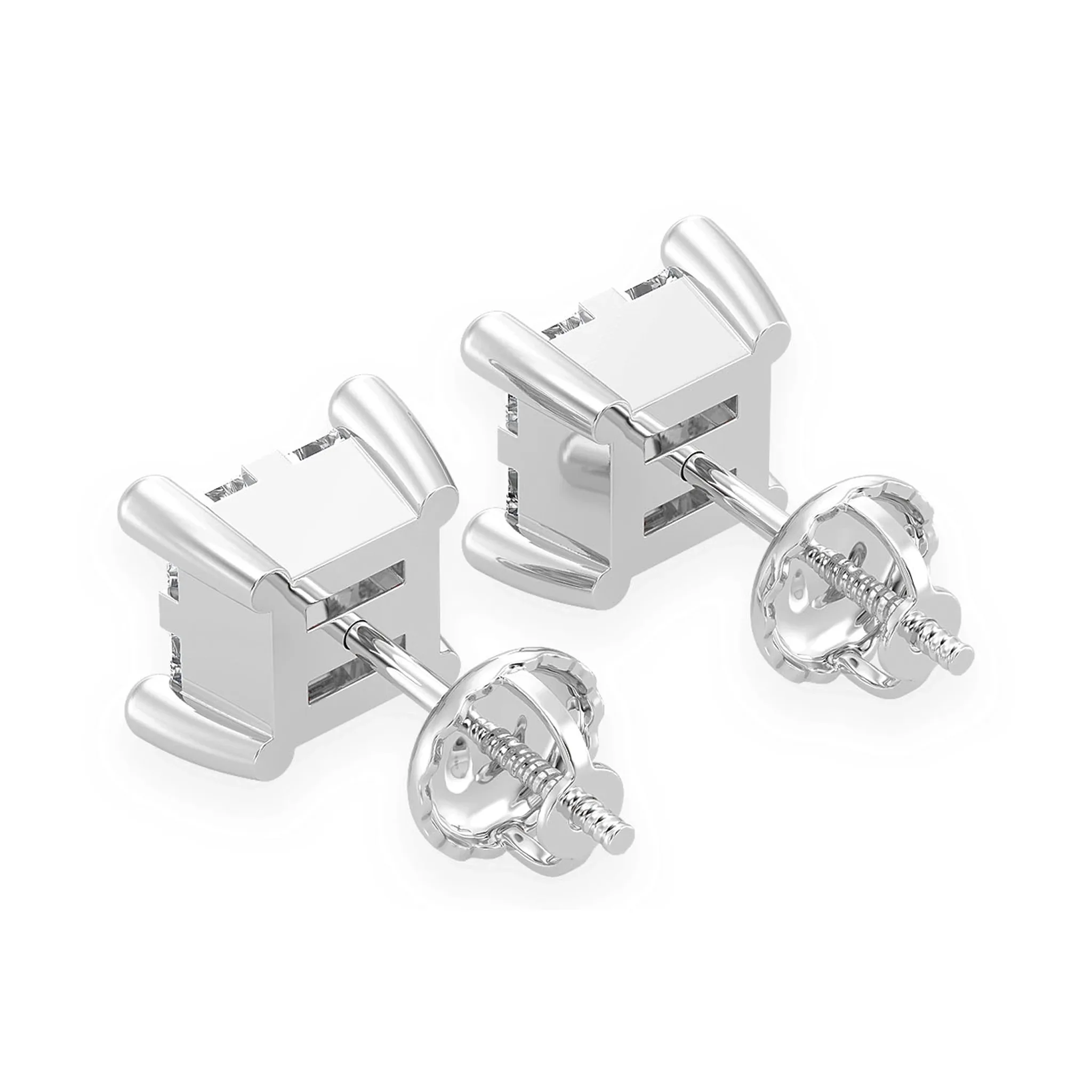 Quad Diamond Studs - earrings in yellow gold (view 7 of 13)